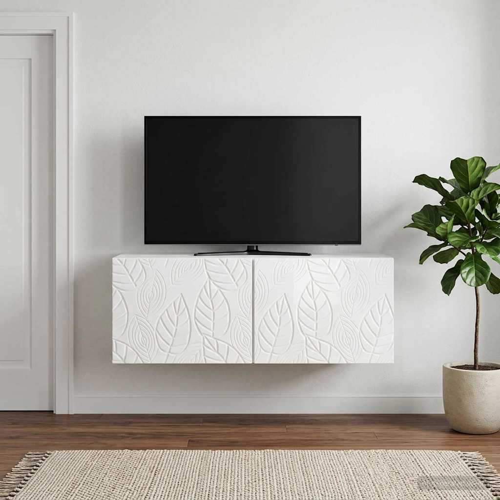 TV ormar za zid 59,5 x 41 x 30 cm Bijela visokog sjaja