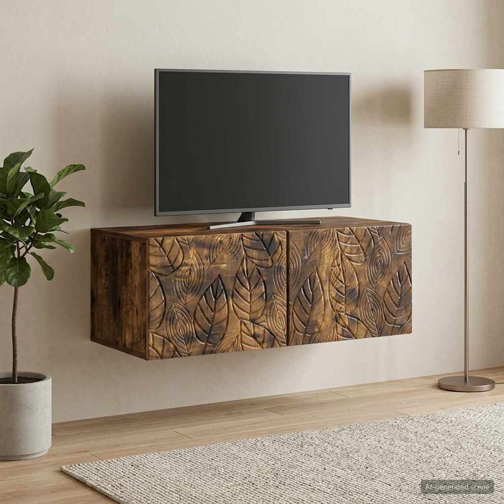 TV ormar za zid 59,5 x 41 x 30 cm Dimljeni hrast