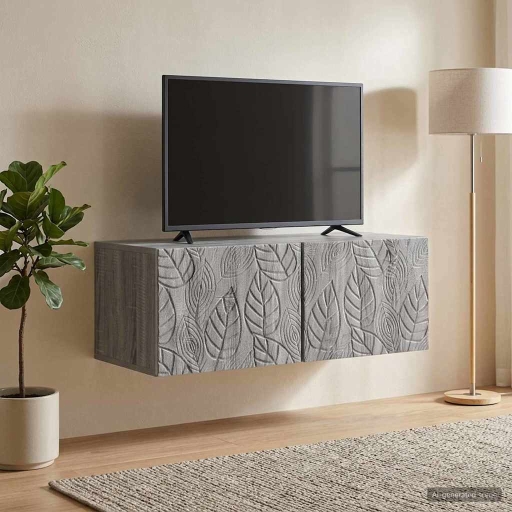 TV ormar za zid 59,5 x 41 x 30 cm Siva Sonoma Konstruirano drvo