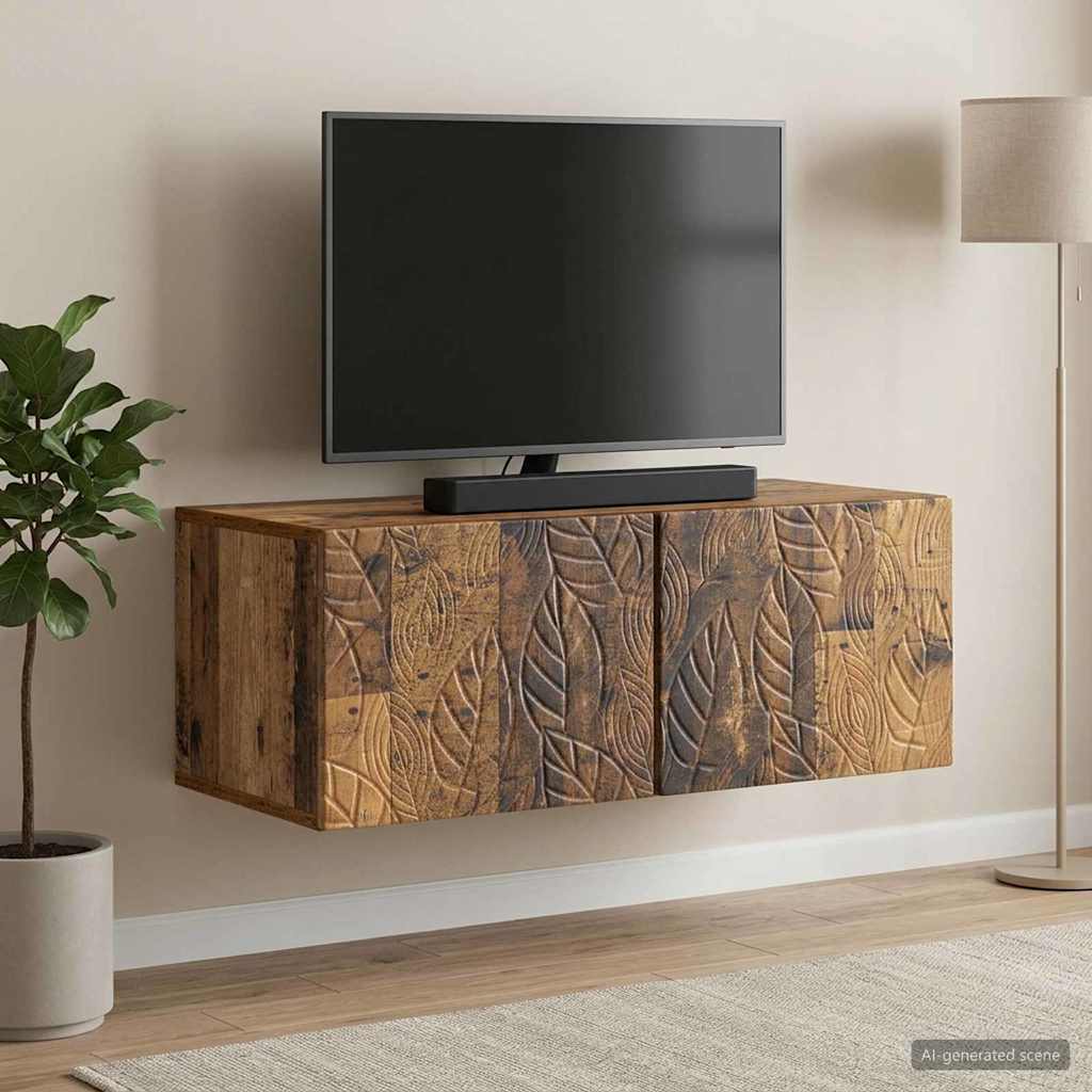 TV ormar za zid 59,5 x 41 x 30 cm Staro drvo Konstruirano drvo