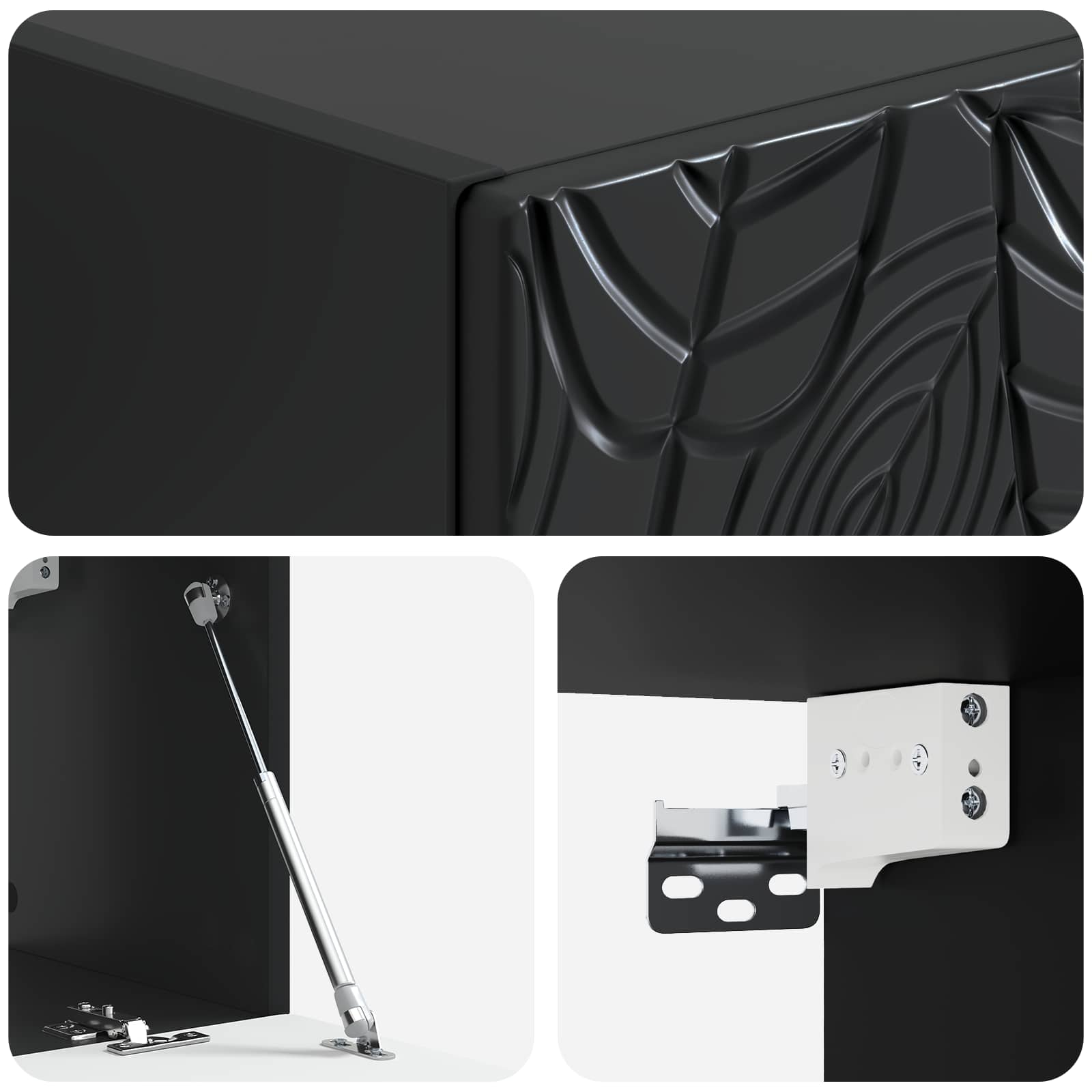 TV ormar za zid 78,5 x 41 x 30 cm Crna Konstruirano drvo Zidne