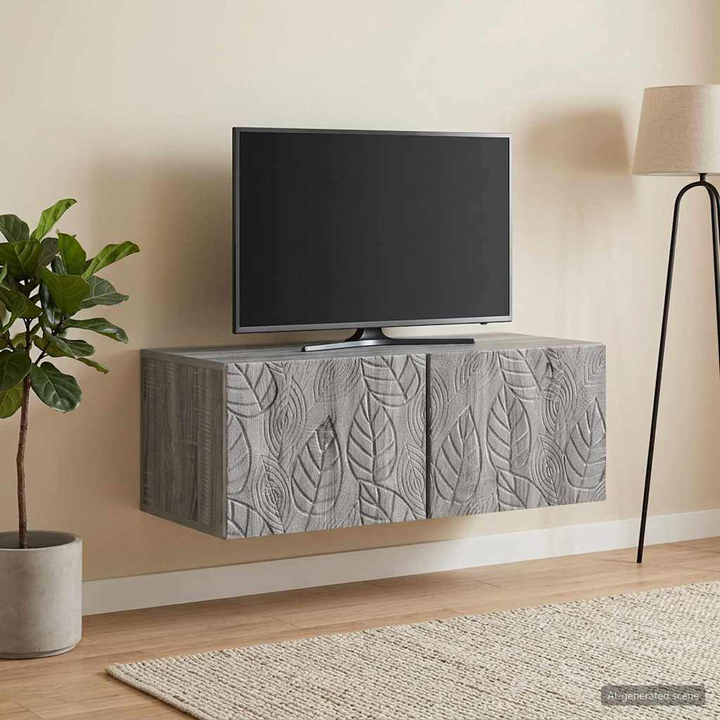 TV ormar za zid 78,5 x 41 x 30 cm Siva Sonoma Konstruirano drvo
