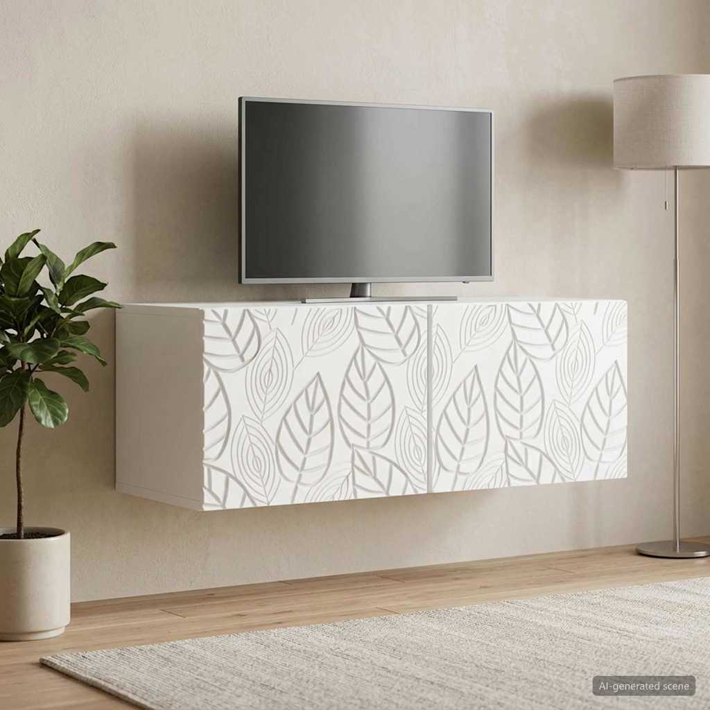 TV ormar za zid 98 x 41 x 30 cm Bijela Konstruirano drvo Zidne