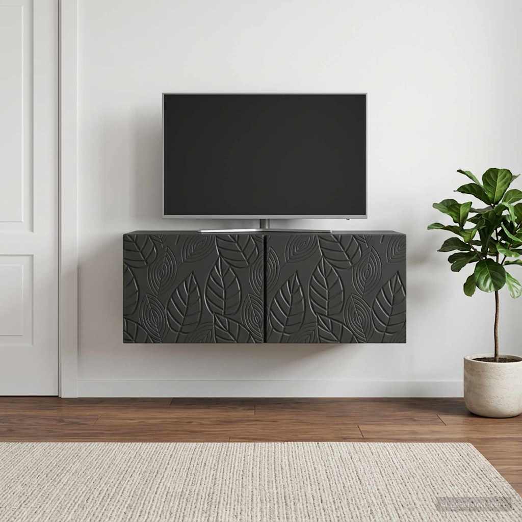 TV ormar za zid 98 x 41 x 30 cm Crna Konstruirano drvo Zidne