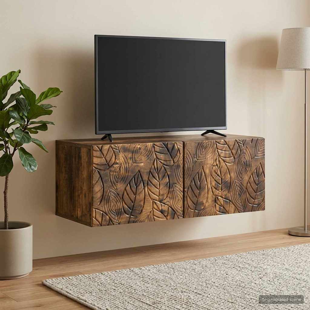 TV ormar za zid 98 x 41 x 30 cm Dimljeni hrast