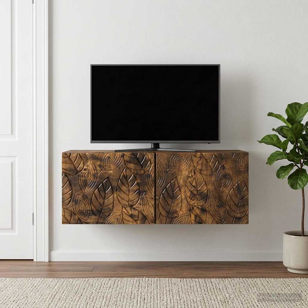 TV ormar za zid 98 x 41 x 30 cm Dimljeni hrast