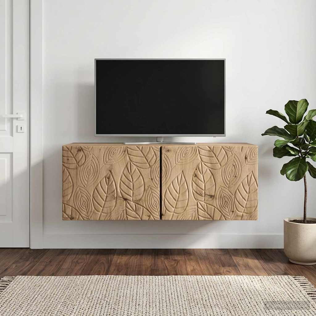 TV ormar za zid 98 x 41 x 30 cm Hrast artisan Konstruirano drvo