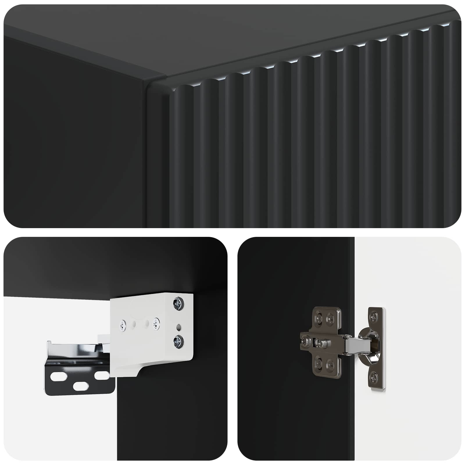 Ormar za montažu na zid Crna 33 x 34,5 x 90 cm