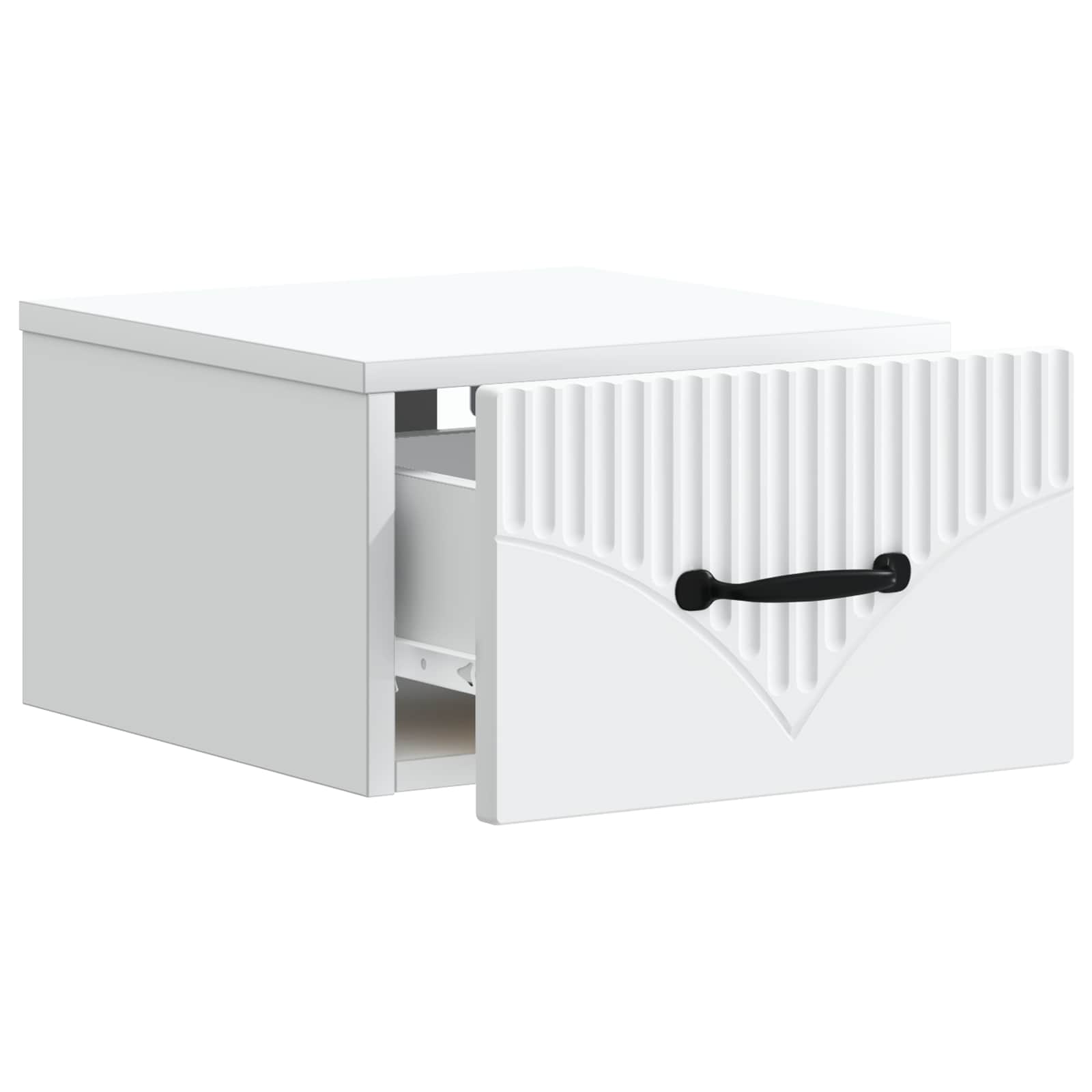 Noćni ormarić za montažu na zid 2 pcs Bijela 34,5 x 33 x 20 cm