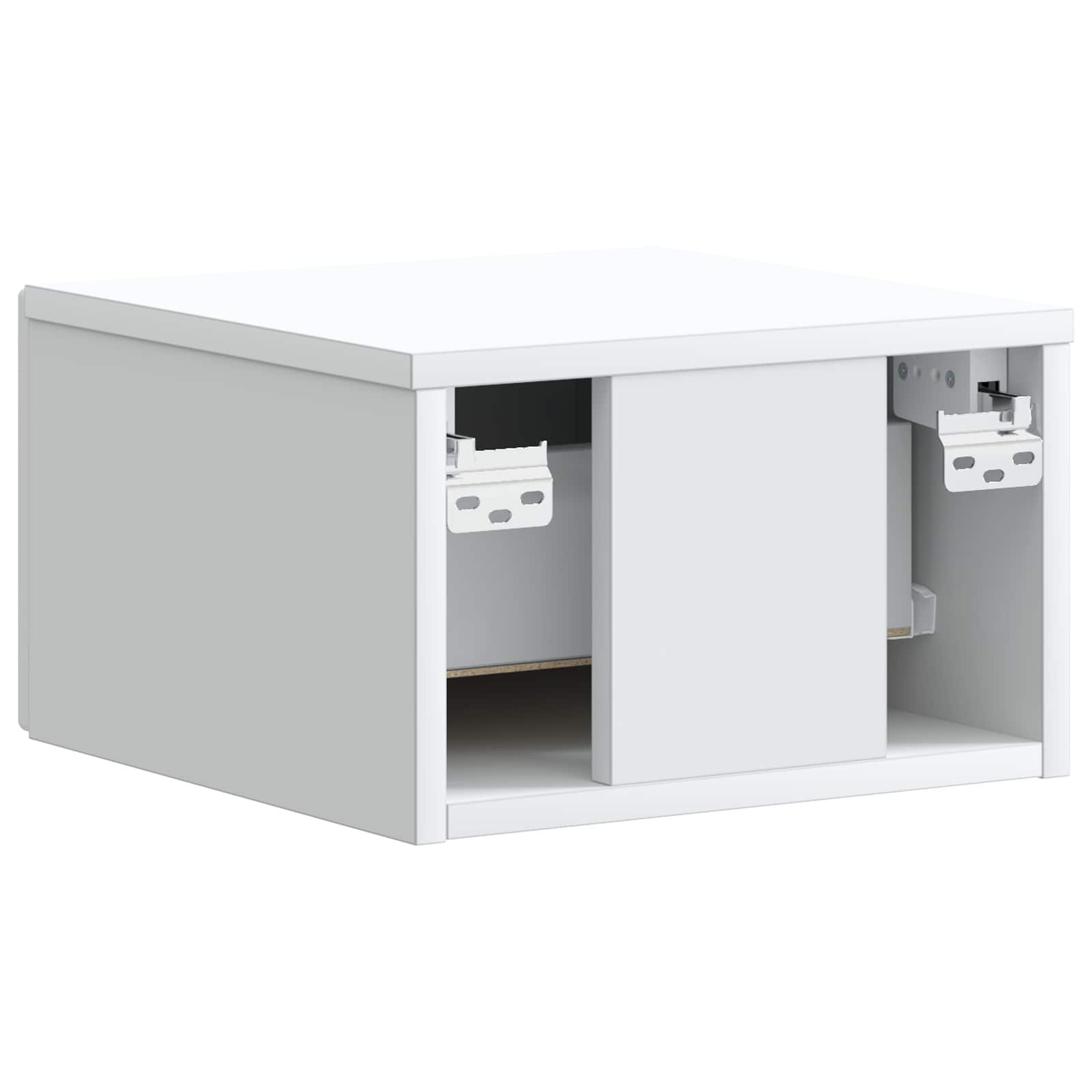Noćni ormarić za montažu na zid 2 pcs Bijela 34,5 x 33 x 20 cm