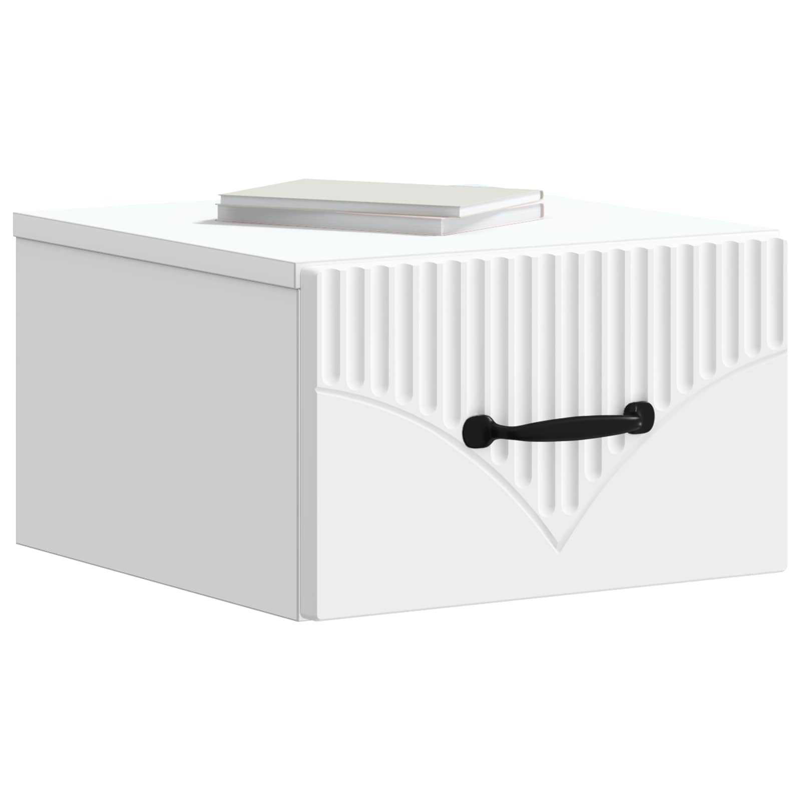 Noćni ormarić za montažu na zid 2 pcs Bijela 34,5 x 33 x 20 cm