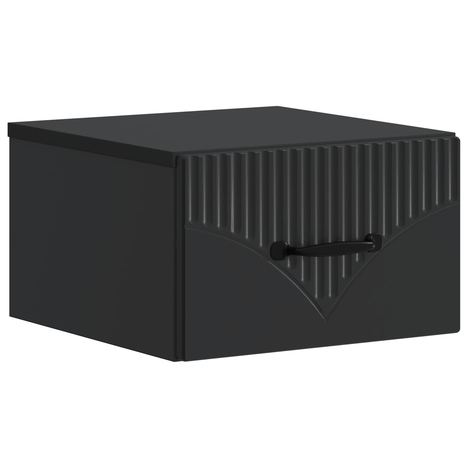 Noćni ormarić za montažu na zid 2 pcs Crna 34,5 x 33 x 20 cm
