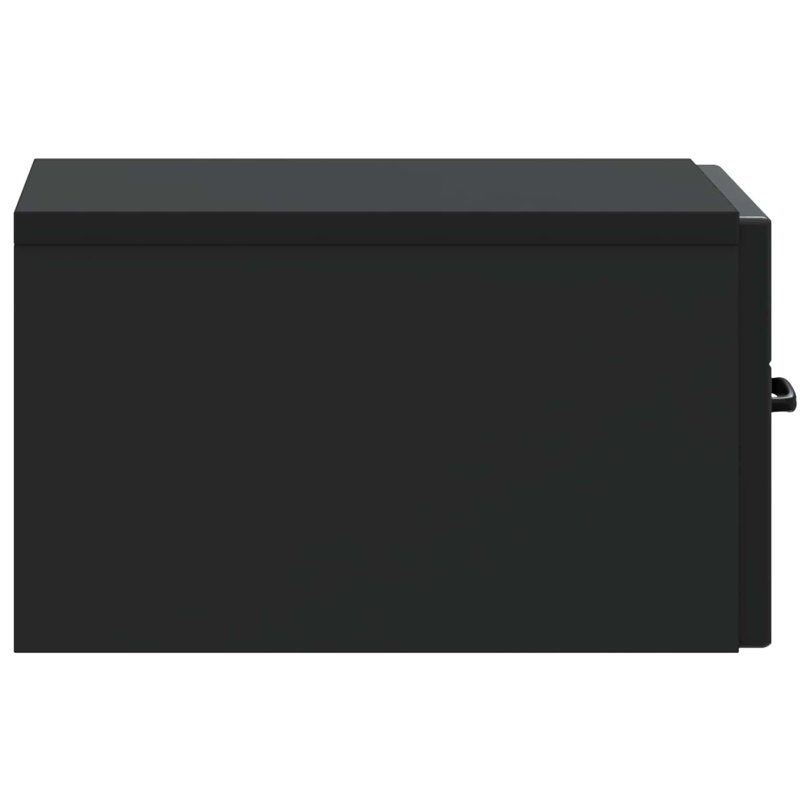 Noćni ormarić za montažu na zid 2 pcs Crna 34,5 x 33 x 20 cm