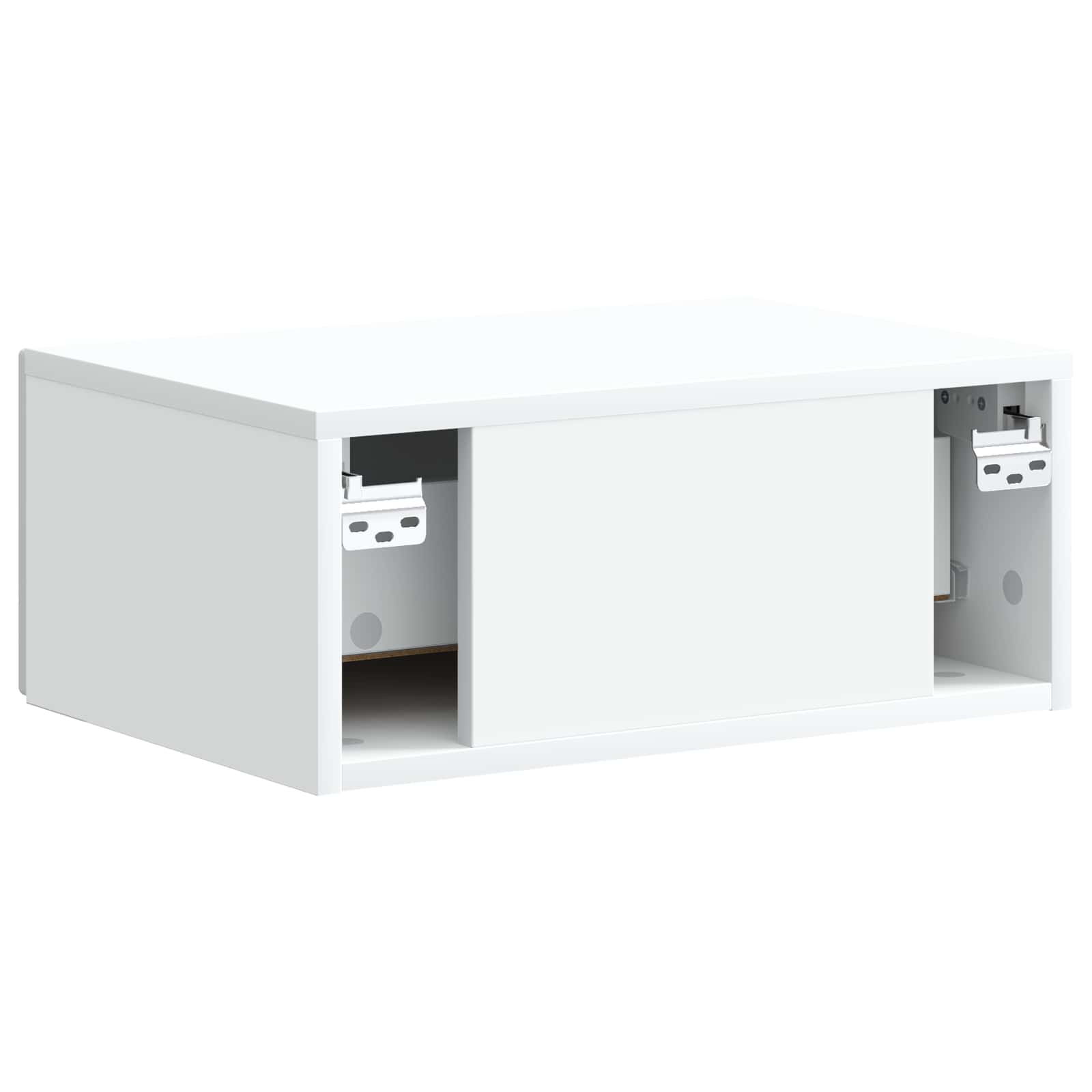 Noćni ormarić za montažu na zid 2 pcs Bijela 49 x 34,5 x 20 cm