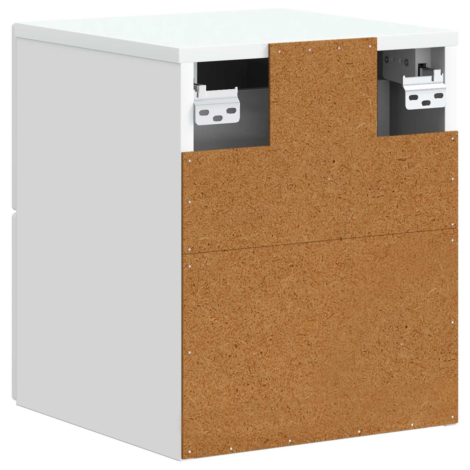 Noćni ormarić za montažu na zid 2 pcs Bijela 34,5 x 33 x 40 cm