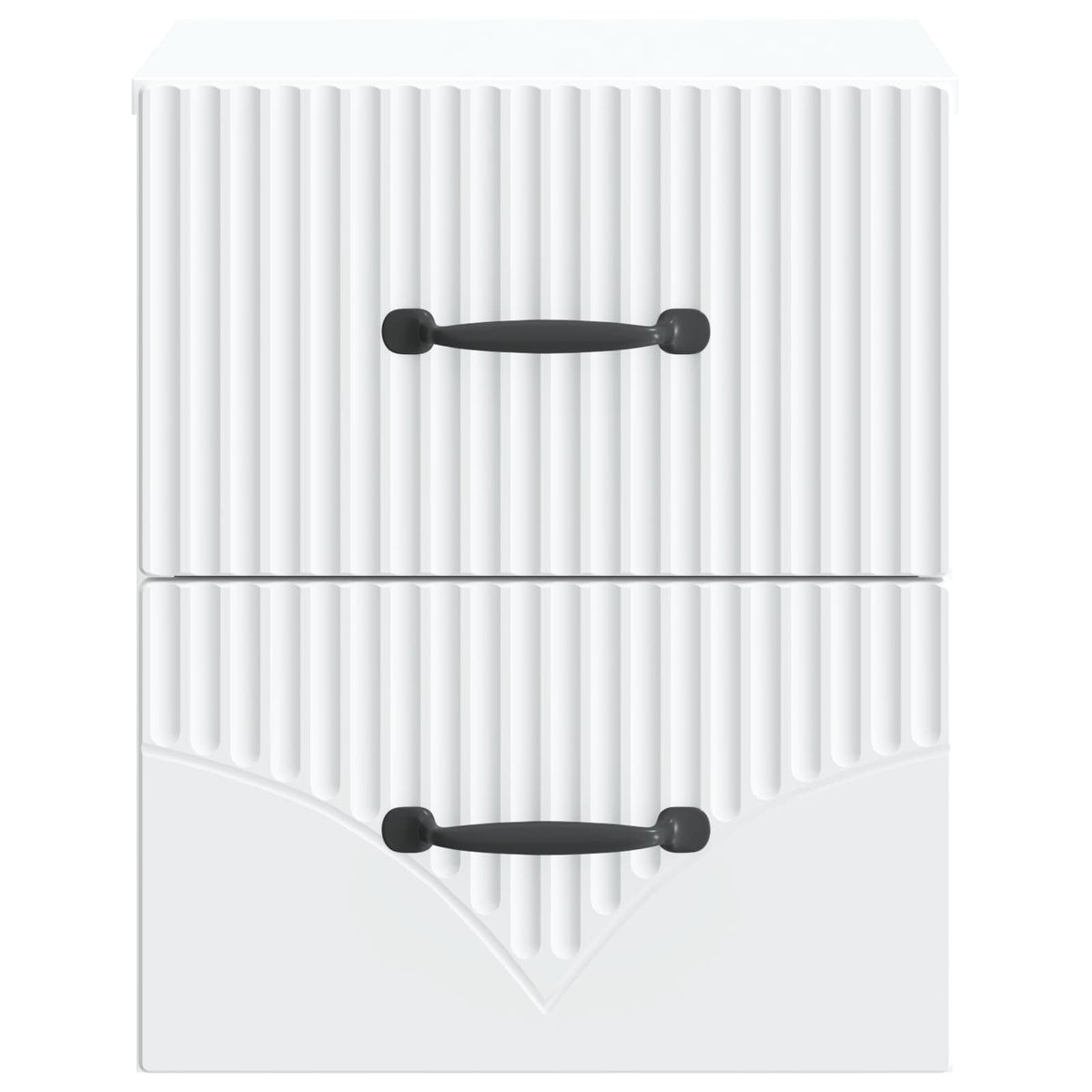 Noćni ormarić za montažu na zid 2 pcs Bijela 34,5 x 33 x 40 cm