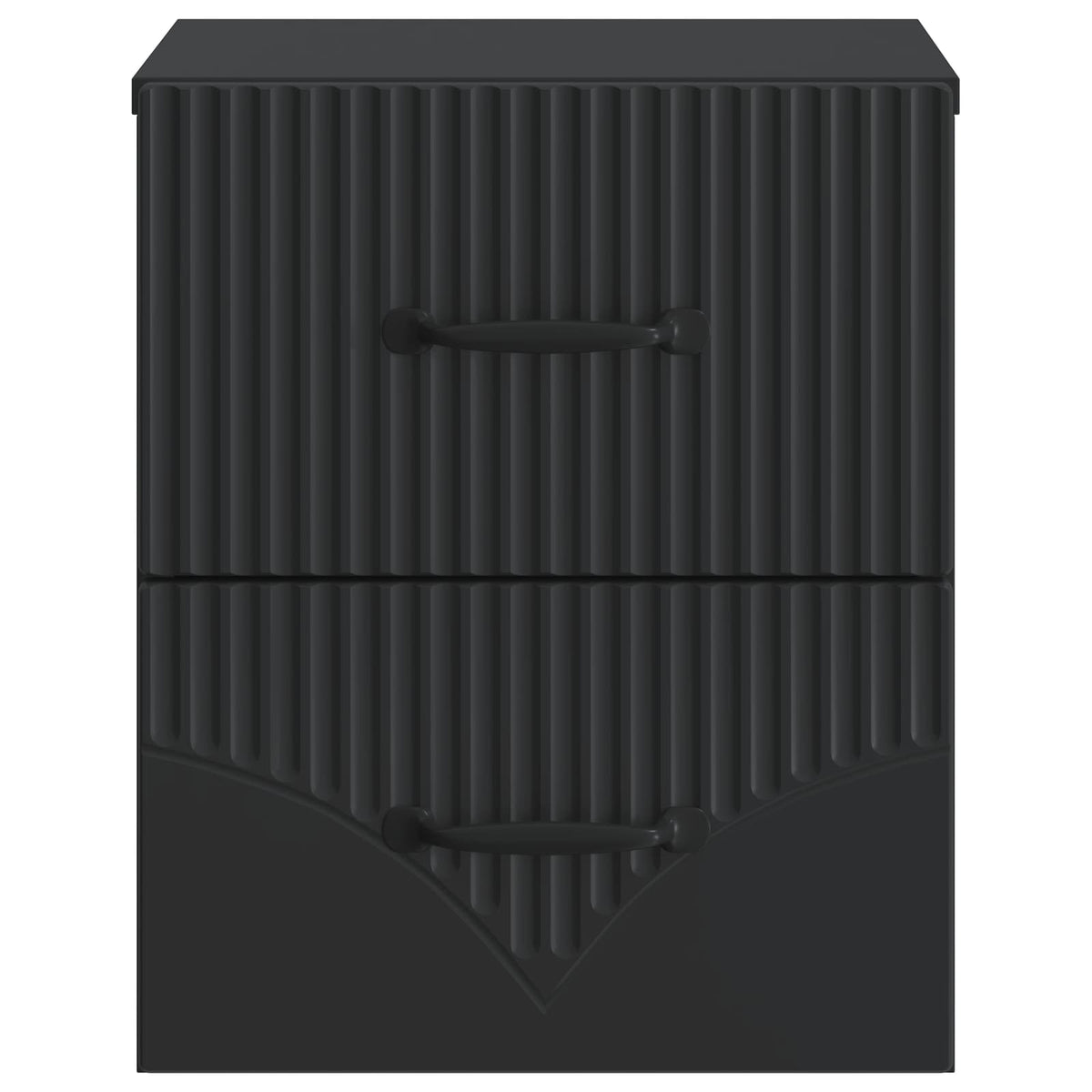 Noćni ormarić za montažu na zid 2 pcs Crna 34,5 x 33 x 40 cm