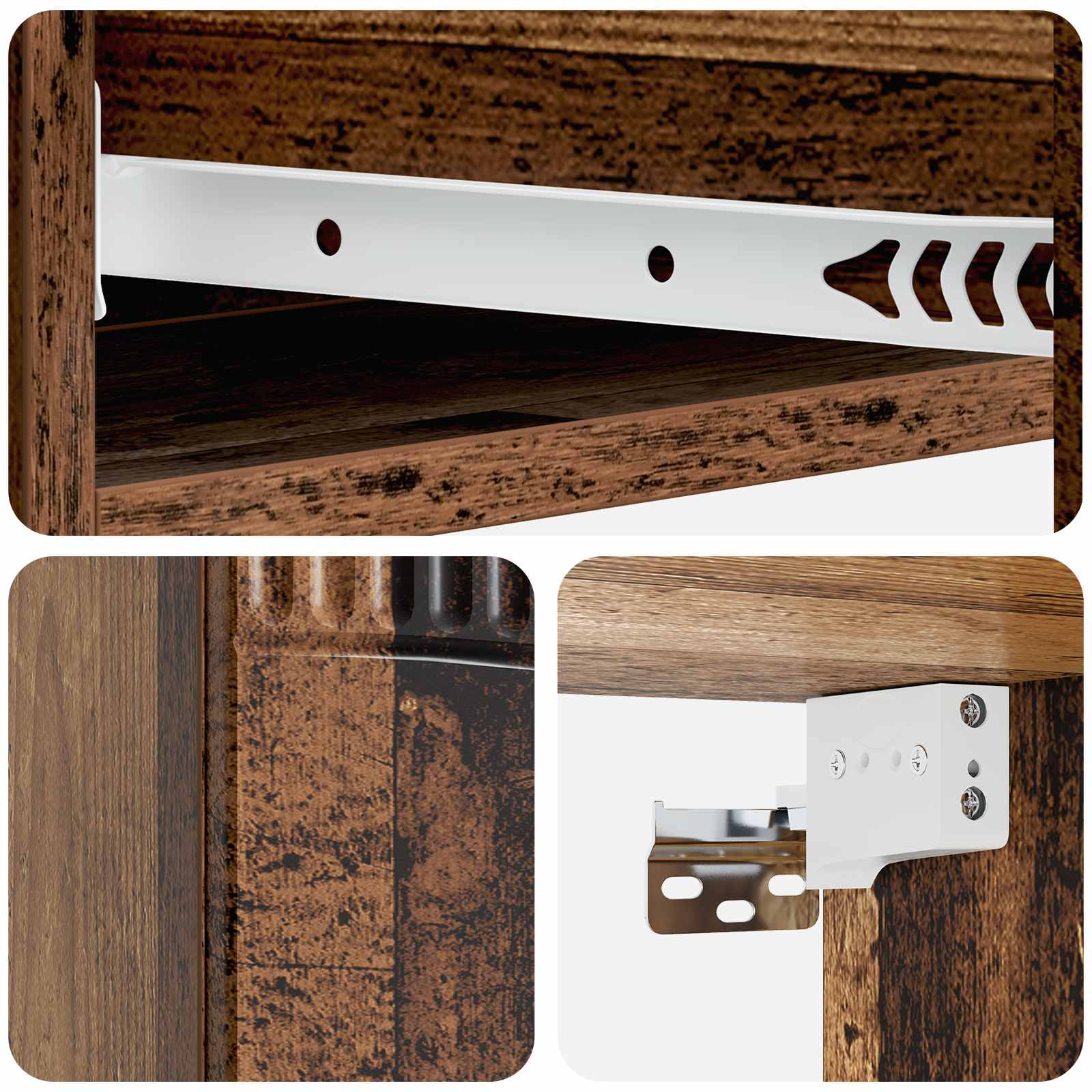 Stolna montirana na zid Staro drvo 87,5 x 34,5 x 17 cm