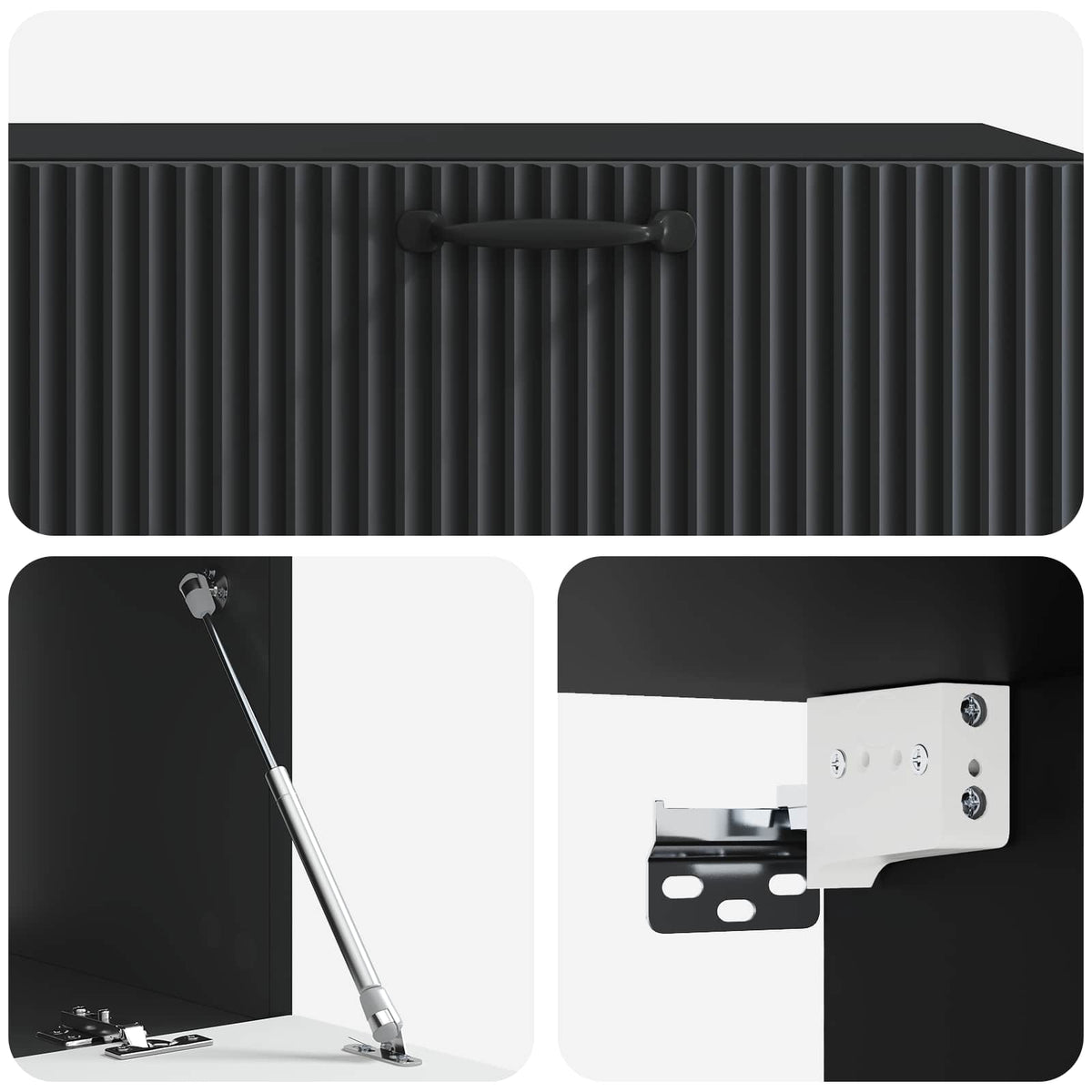 TV ormar za zid Zidne Crna 98 x 41 x 30 cm Konstruirano drvo