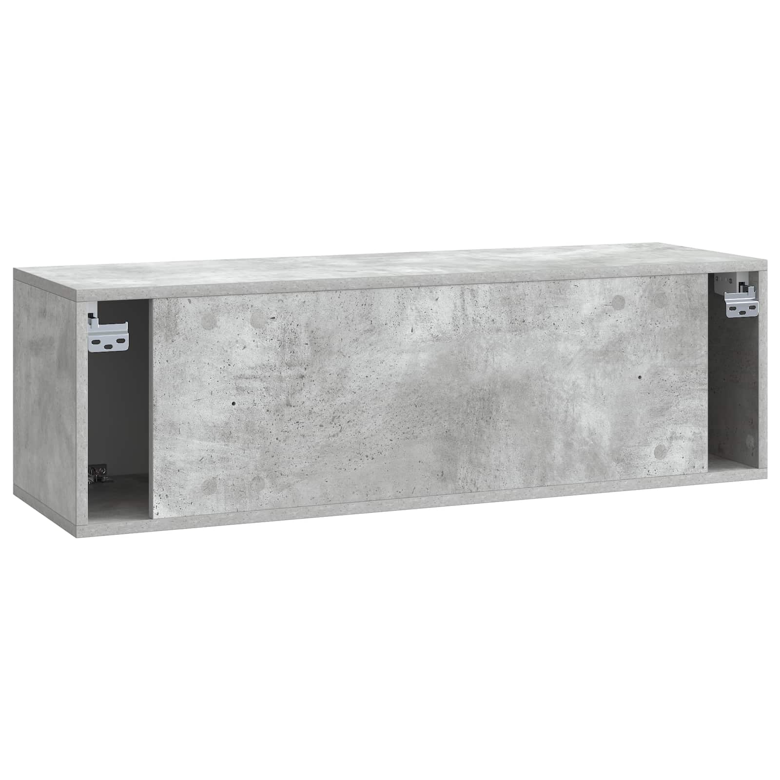 TV ormar za zid Betonska siva 98 x 31 x 30 cm Konstruirano drvo