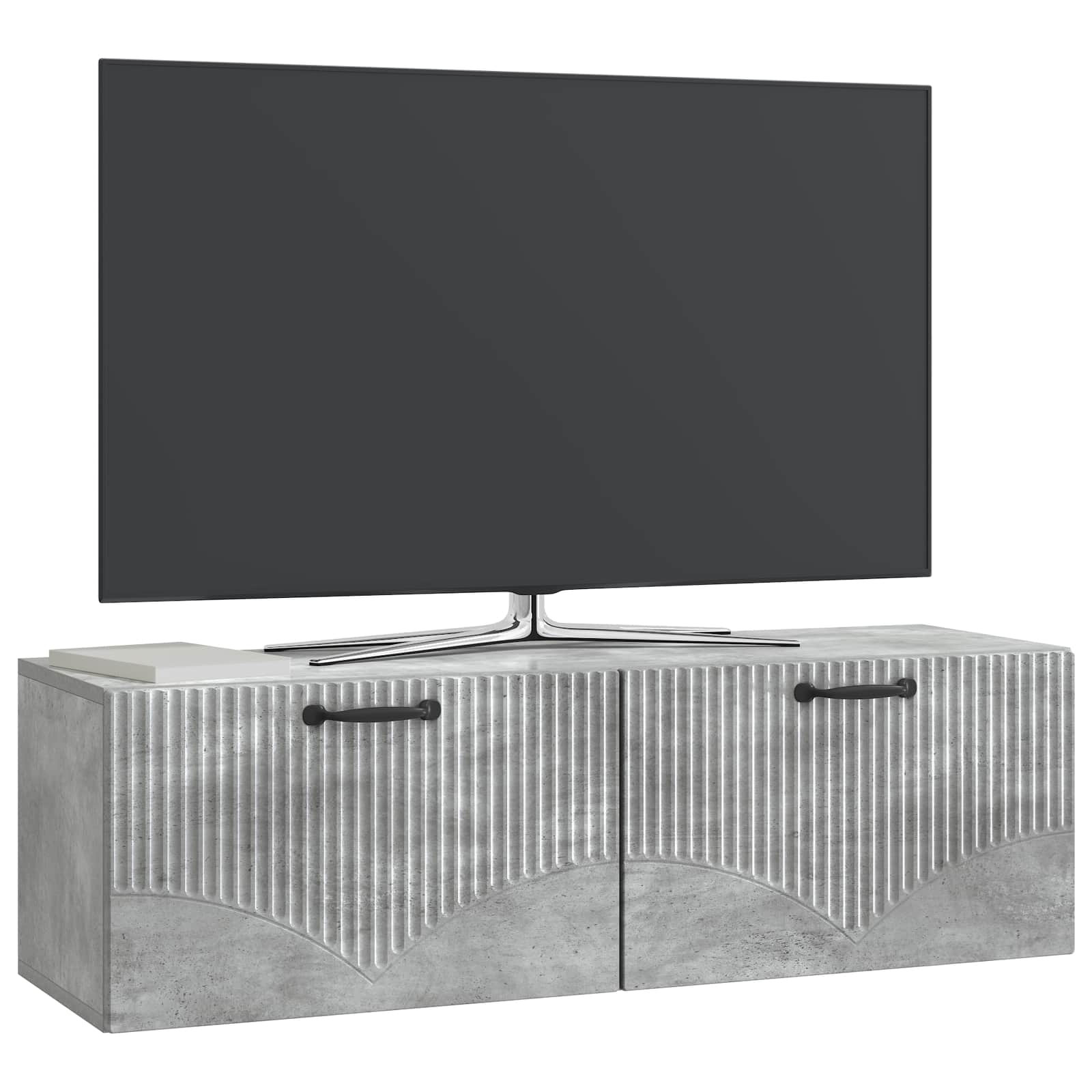 TV ormar za zid Betonska siva 98 x 31 x 30 cm Konstruirano drvo