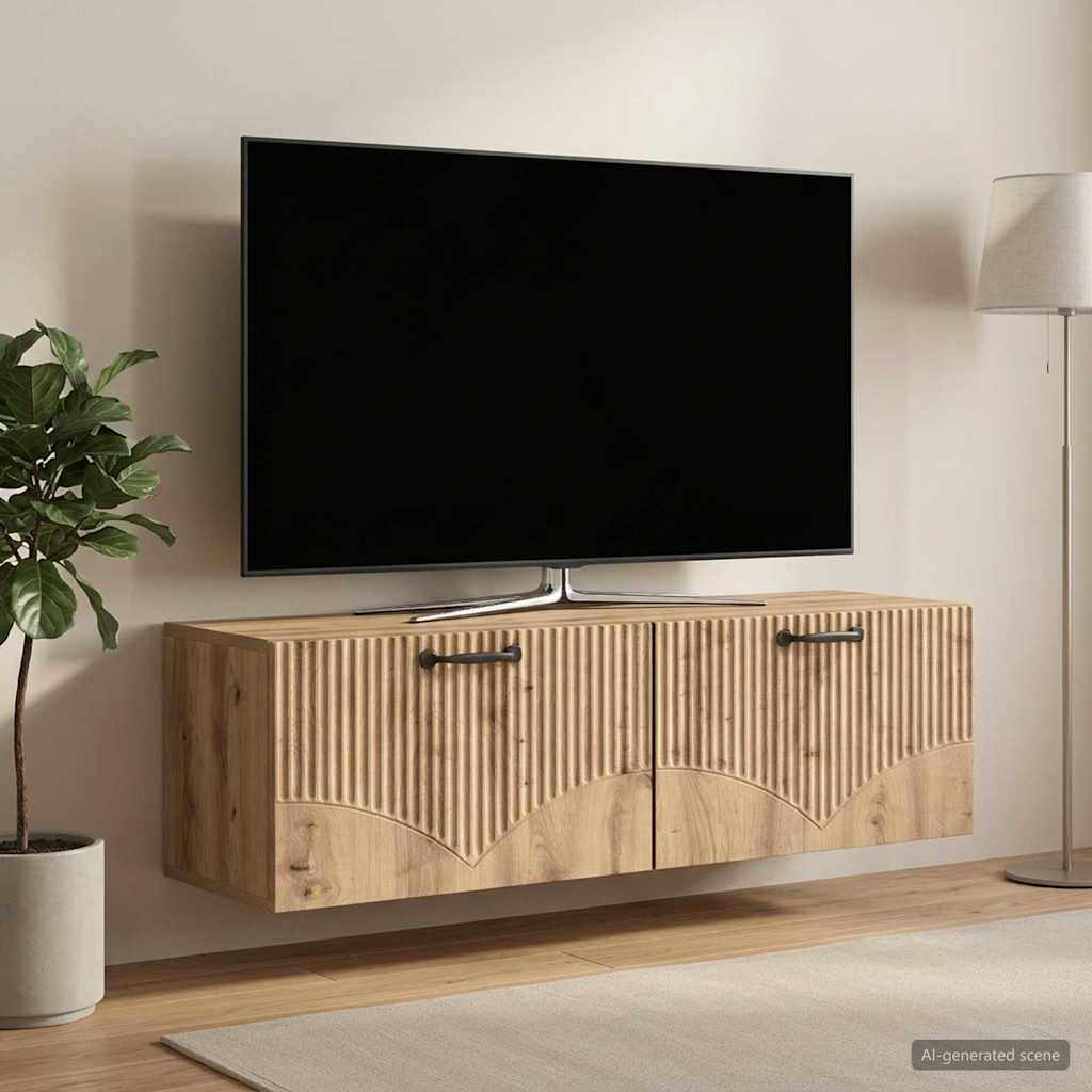 TV ormar za zid 98 x 31 x 30 cm Hrast artisan Konstruirano drvo
