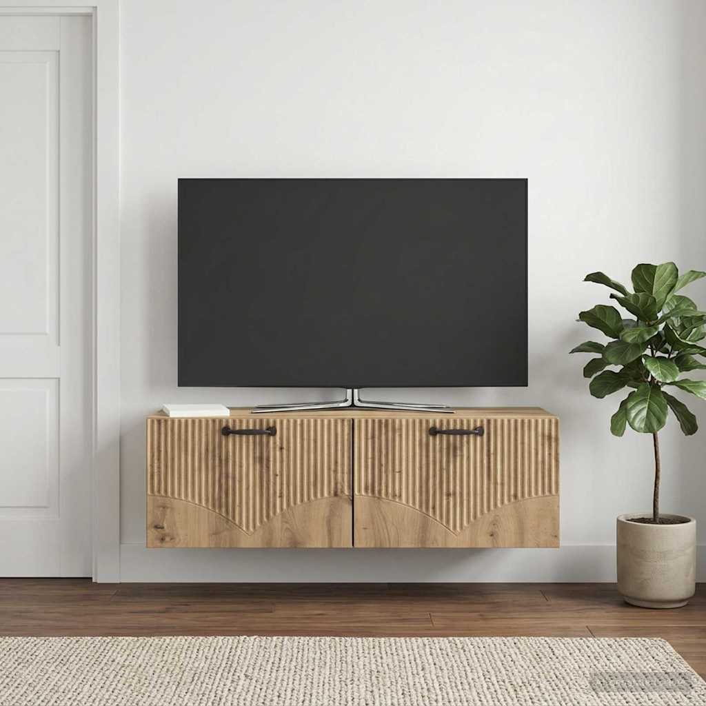 TV ormar za zid 98 x 31 x 30 cm Hrast artisan Konstruirano drvo