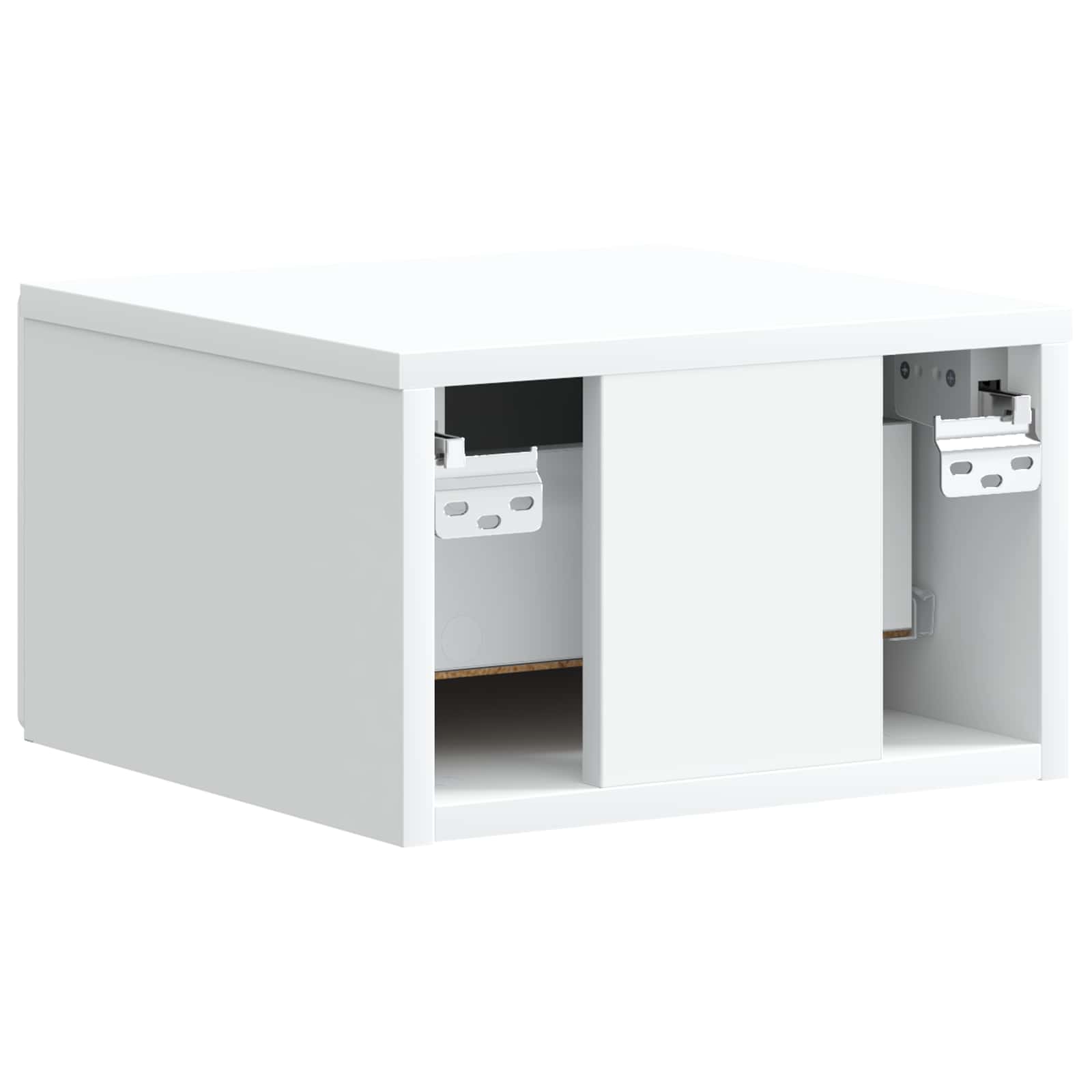 Noćni ormarić za montažu na zid 2 pcs Bijela 34,5 x 33 x 20 cm