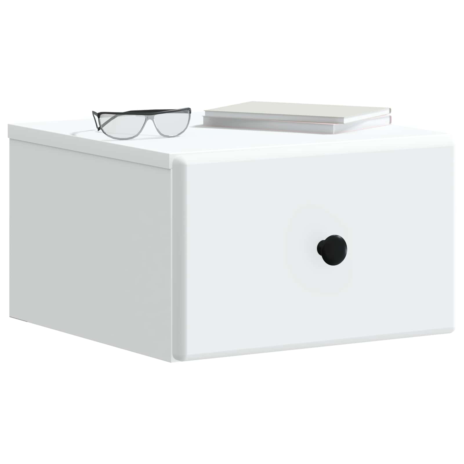 Noćni ormarić za montažu na zid 2 pcs Bijela 34,5 x 33 x 20 cm