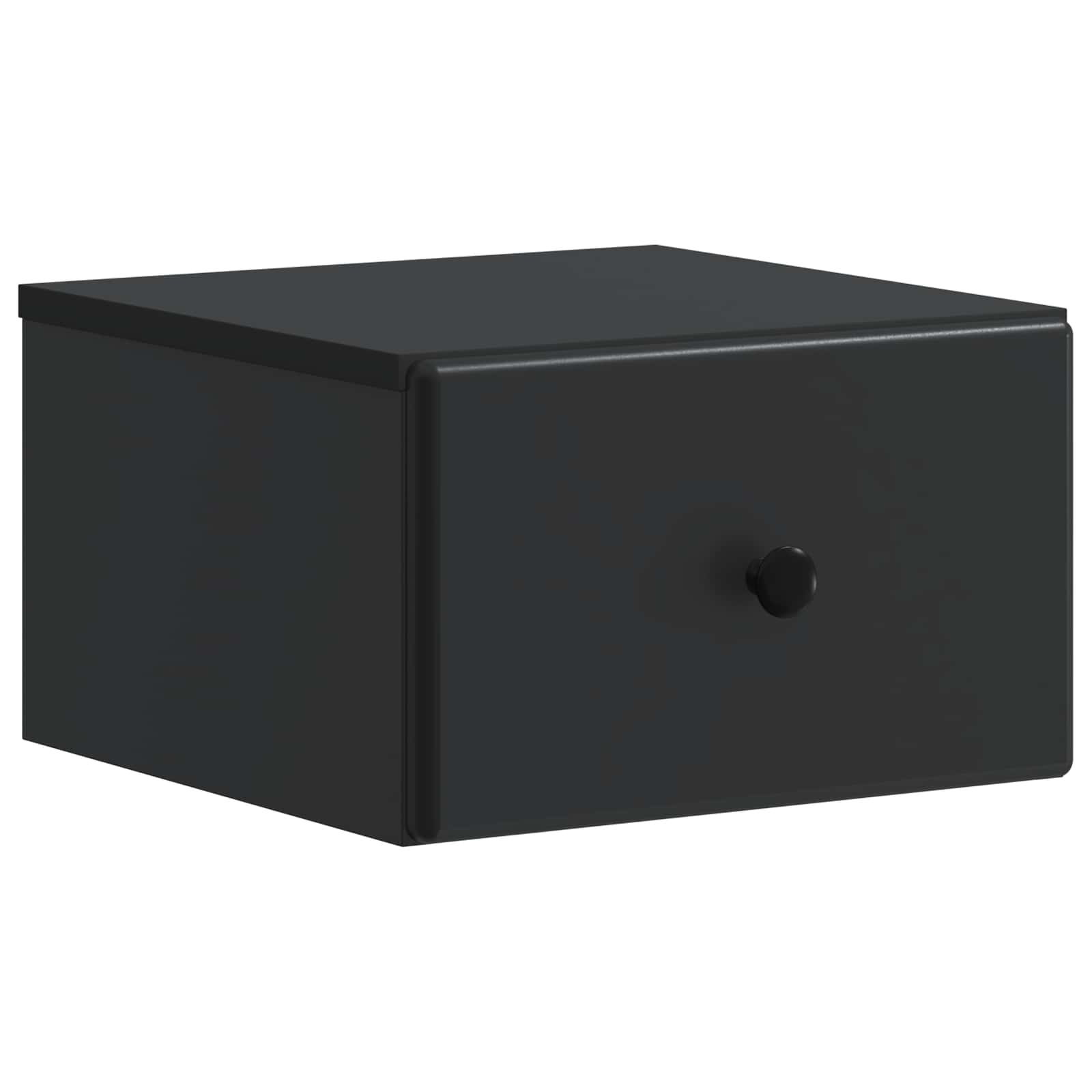 Noćni ormarić za montažu na zid 2 pcs Crna 34,5 x 33 x 20 cm
