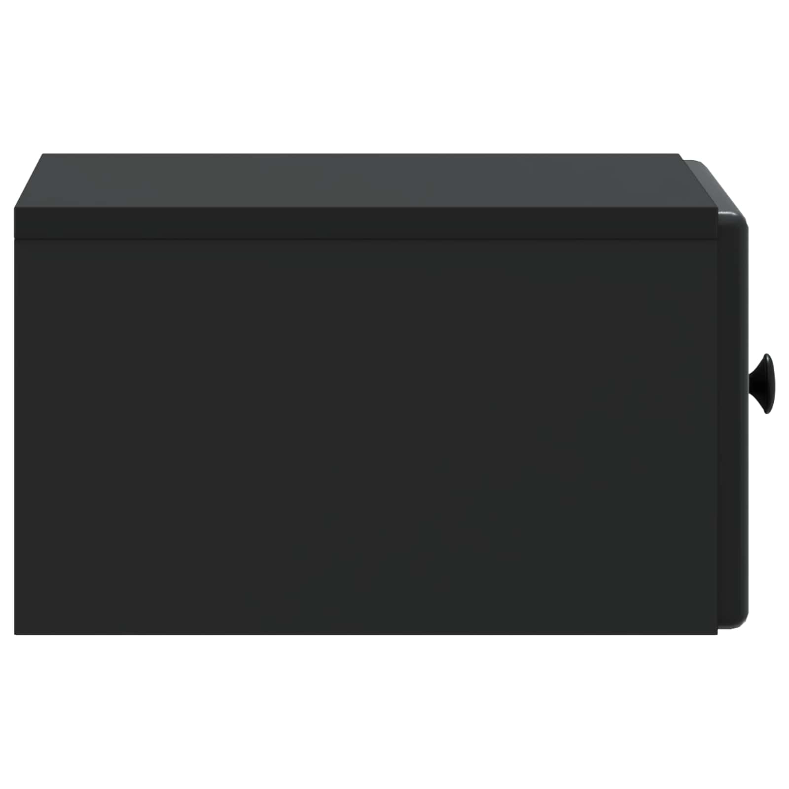 Noćni ormarić za montažu na zid 2 pcs Crna 34,5 x 33 x 20 cm