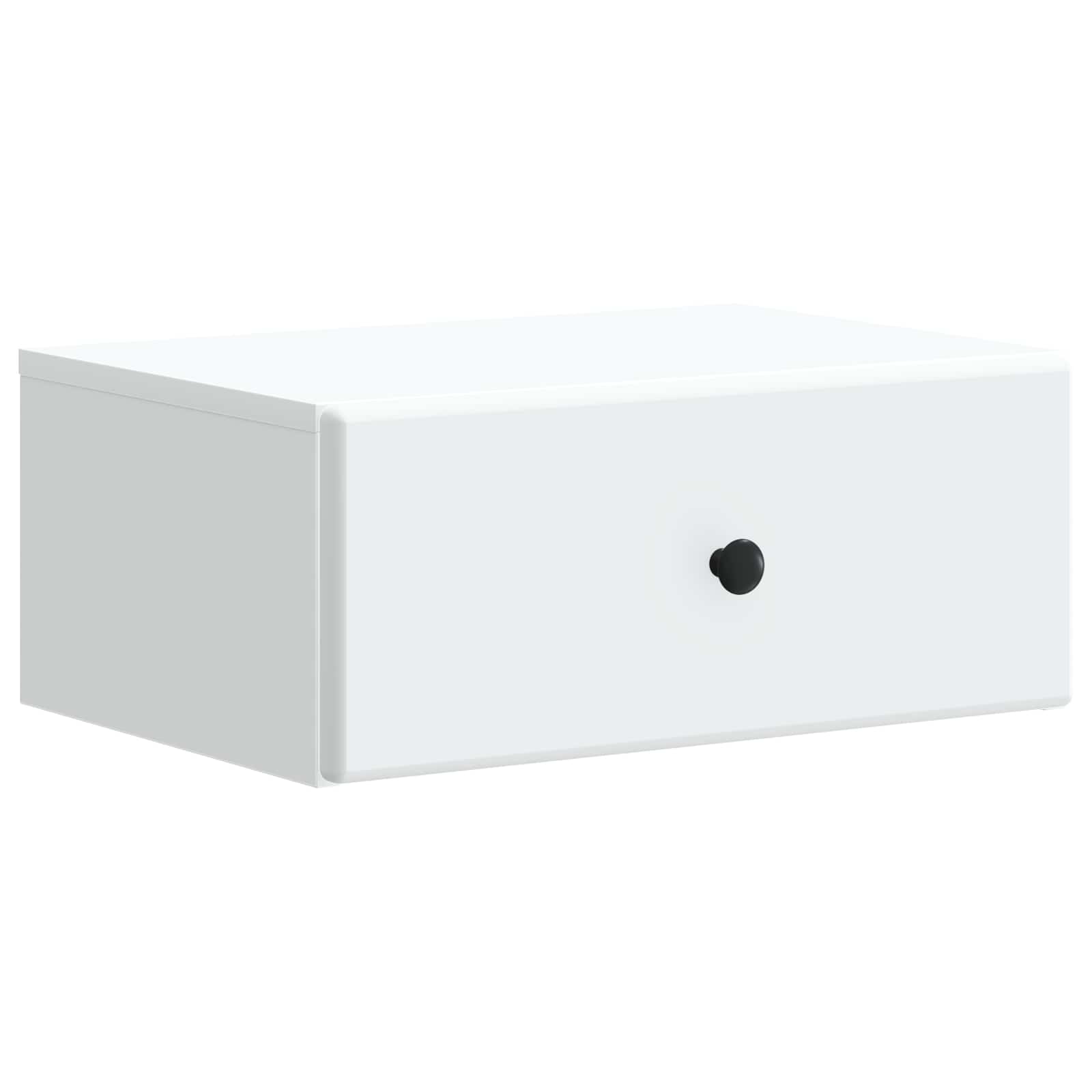 Noćni ormarić za montažu na zid 2 pcs Bijela 49 x 34,5 x 20 cm