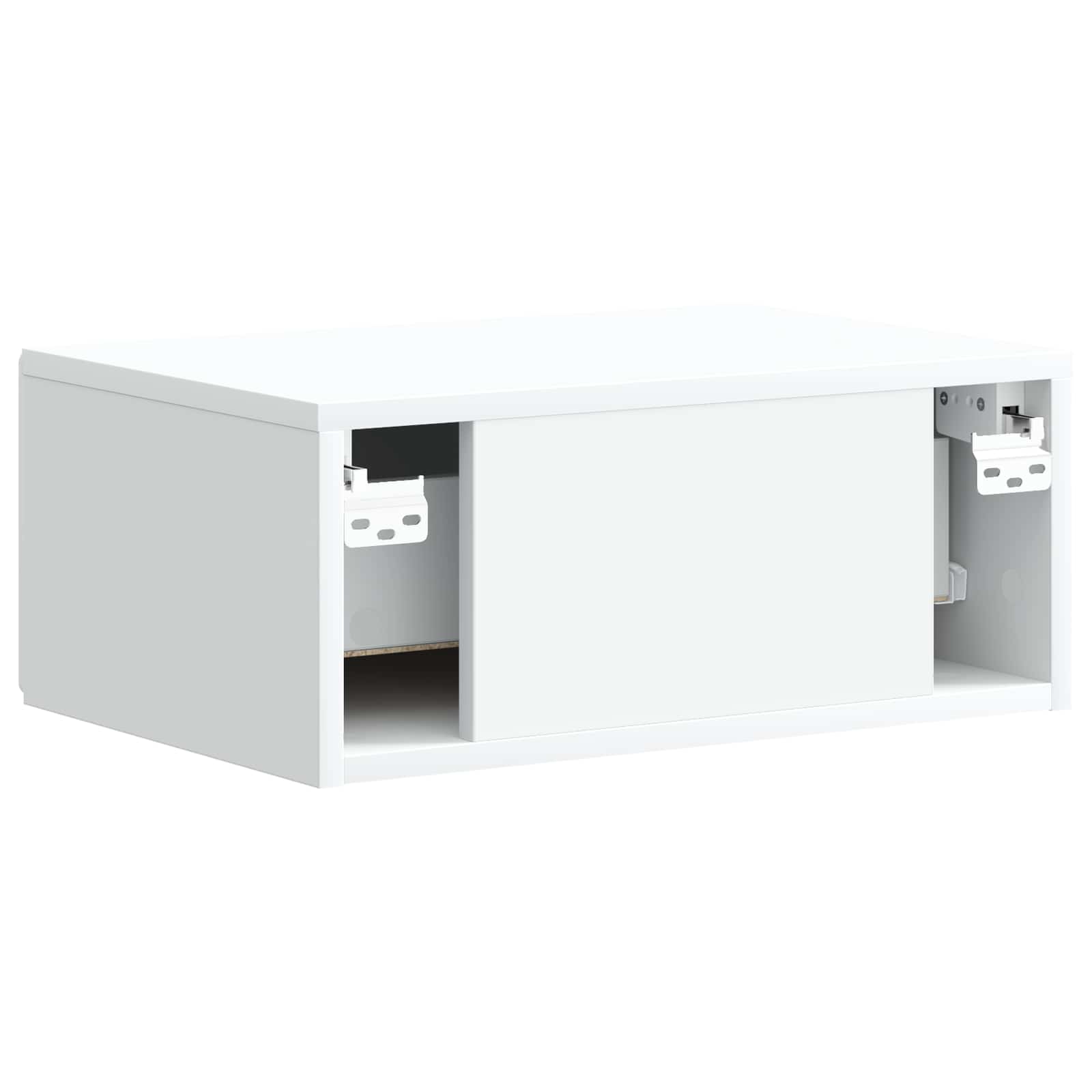 Noćni ormarić za montažu na zid 2 pcs Bijela 49 x 34,5 x 20 cm