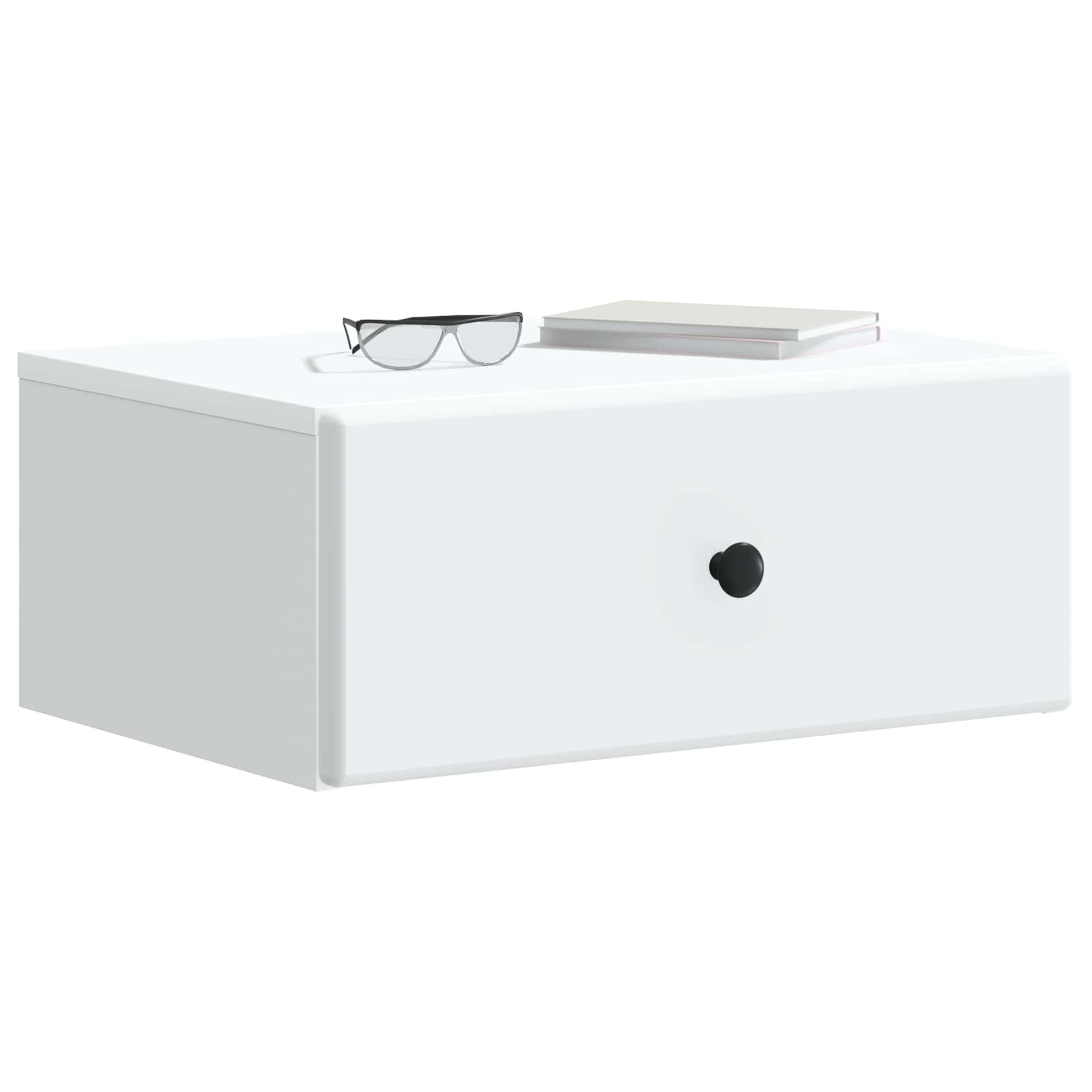 Noćni ormarić za montažu na zid 2 pcs Bijela 49 x 34,5 x 20 cm