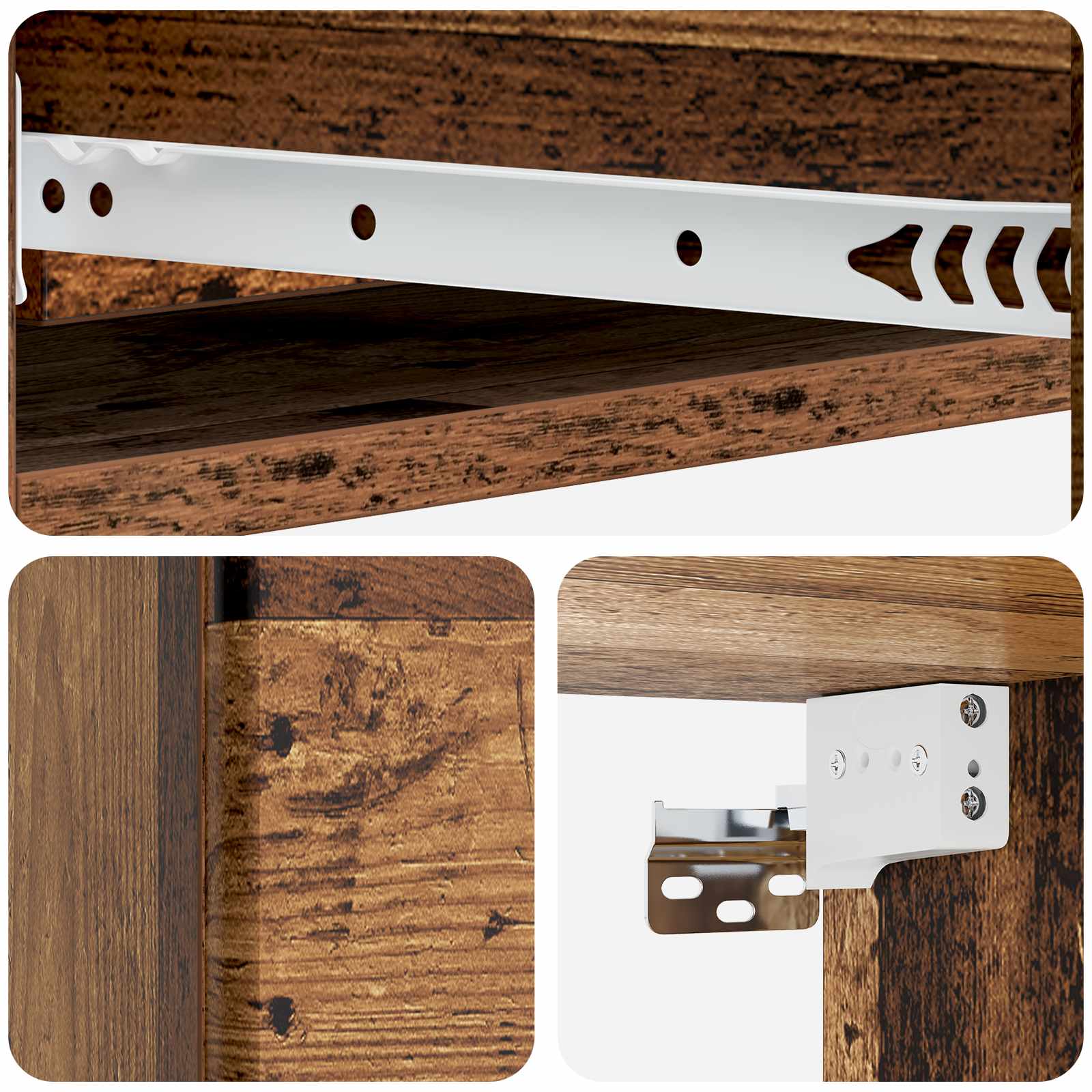 Stolna montirana na zid Staro drvo 87,5 x 34,5 x 17 cm