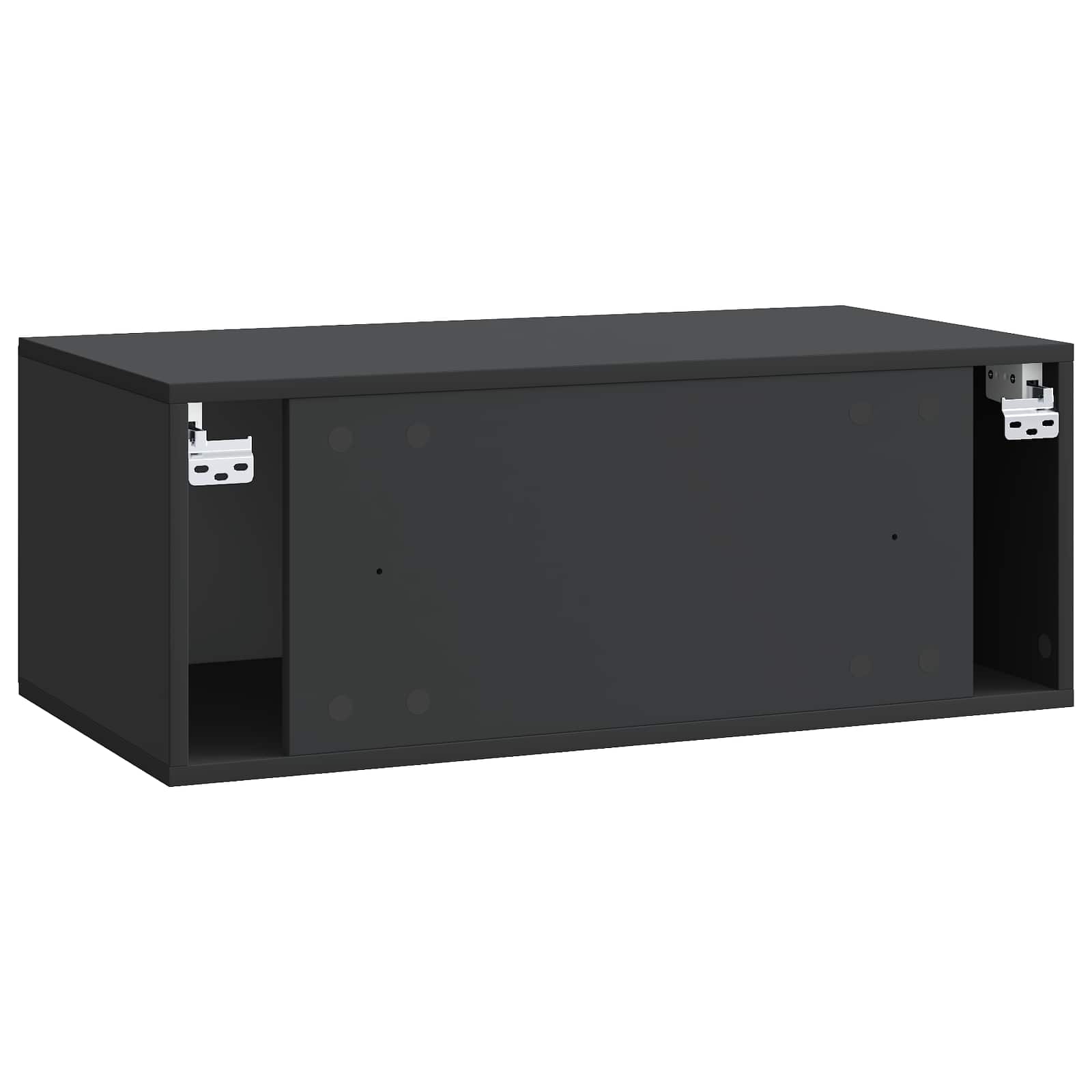 TV ormar za zid 78,5 x 41 x 30 cm Crna Konstruirano drvo Zidne