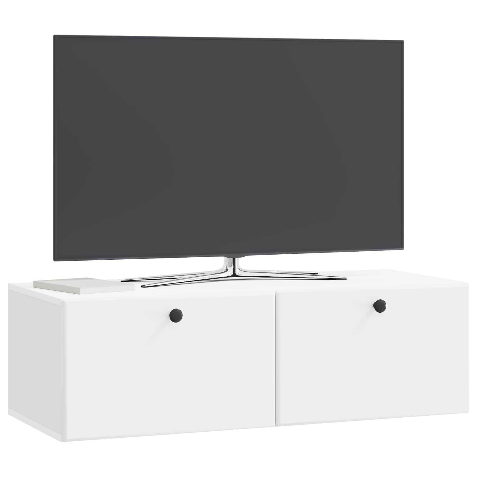 TV ormar za zid 98 x 41 x 30 cm Bijela Konstruirano drvo Zidne