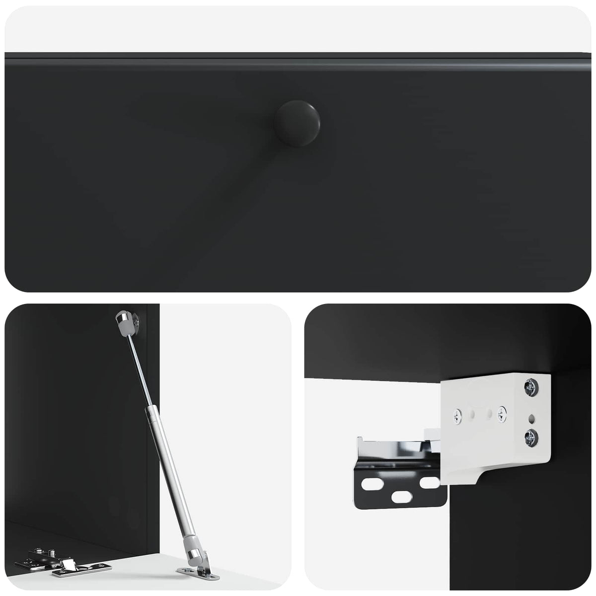 TV ormar za zid 98 x 41 x 30 cm Crna Konstruirano drvo Zidne