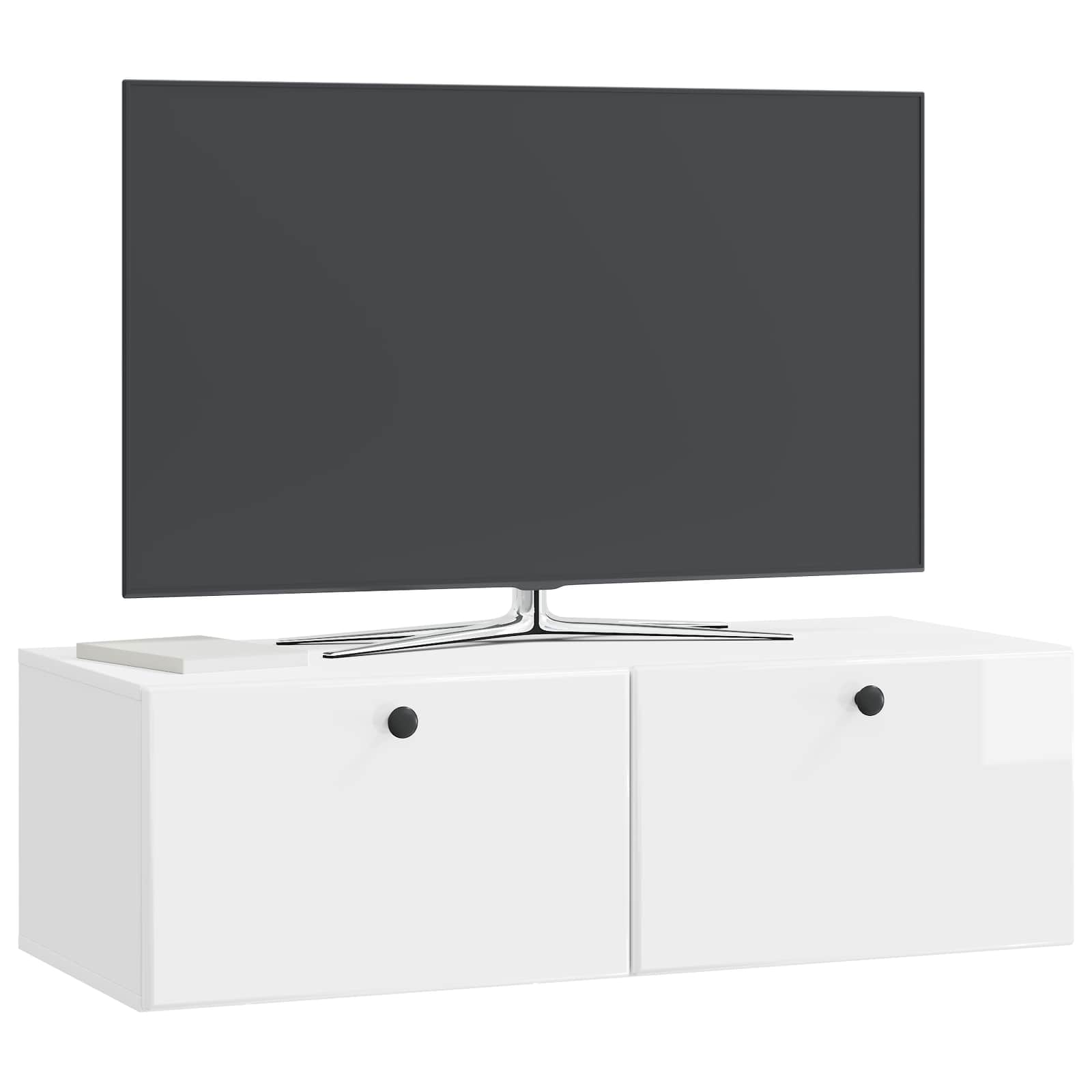 TV ormar za zid 98 x 41 x 30 cm Bijela visokog sjaja