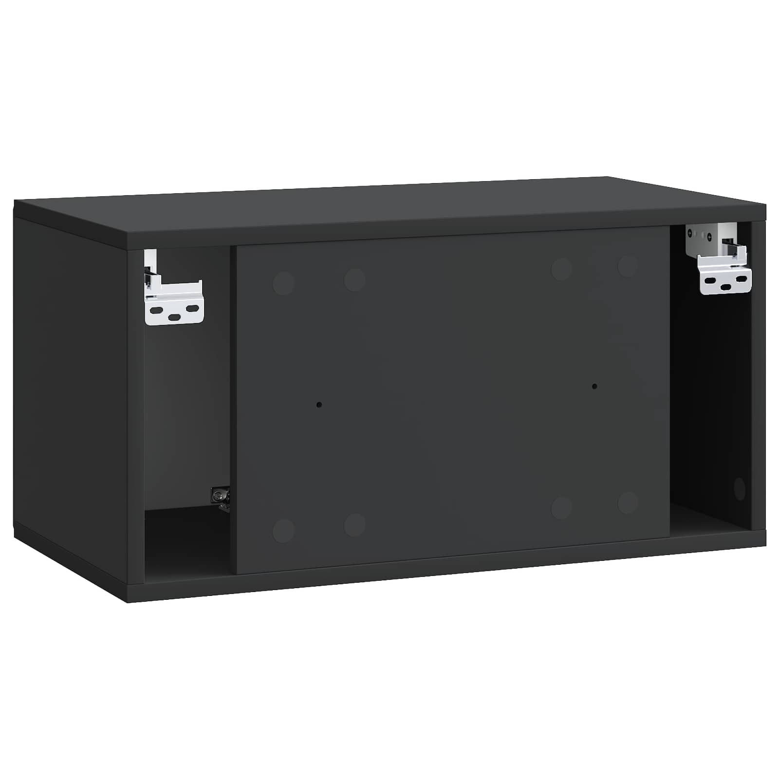 TV ormar za zid 59,5 x 31 x 30 cm Crna Konstruirano drvo Zidne