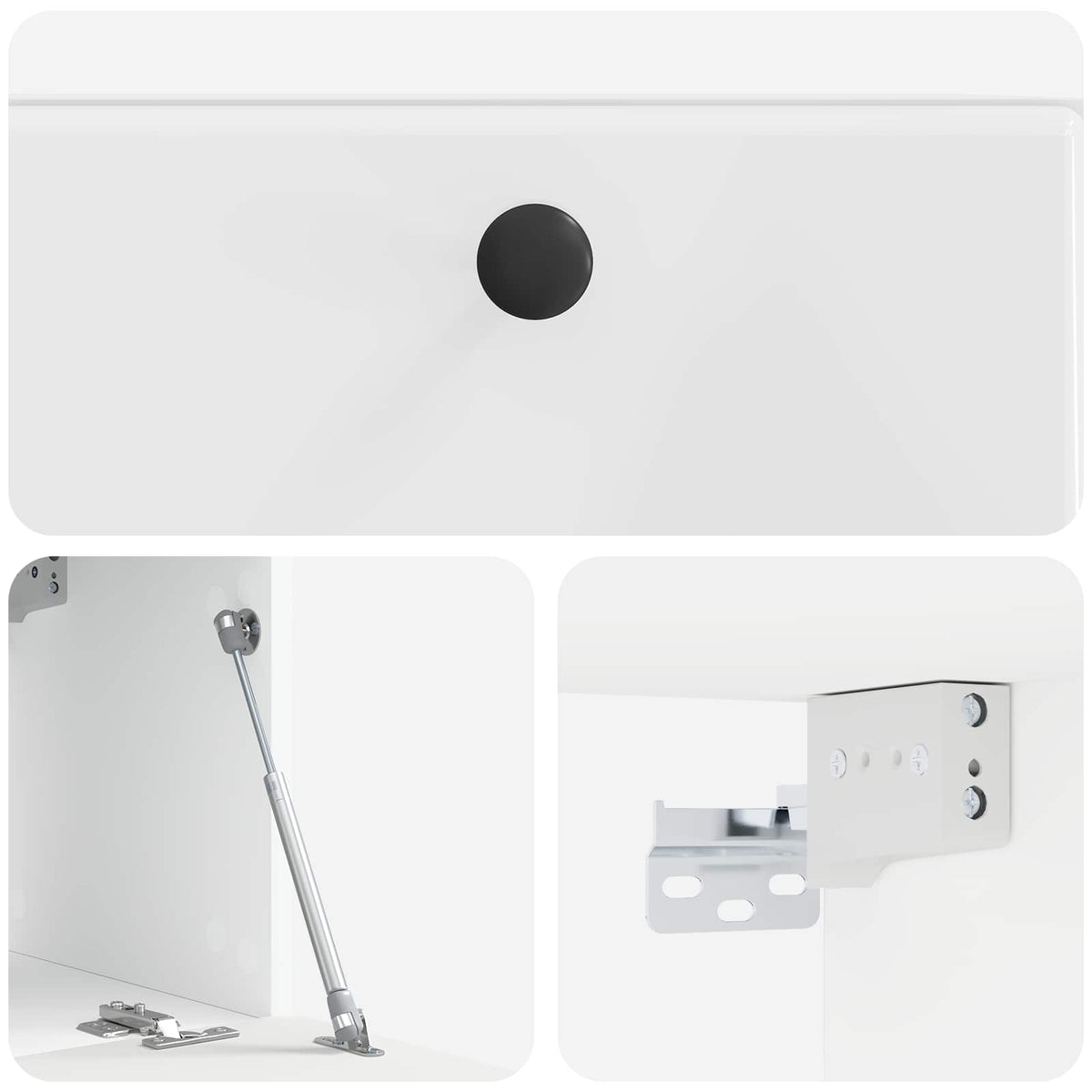TV ormar za zid 59,5 x 31 x 30 cm Bijela visokog sjaja