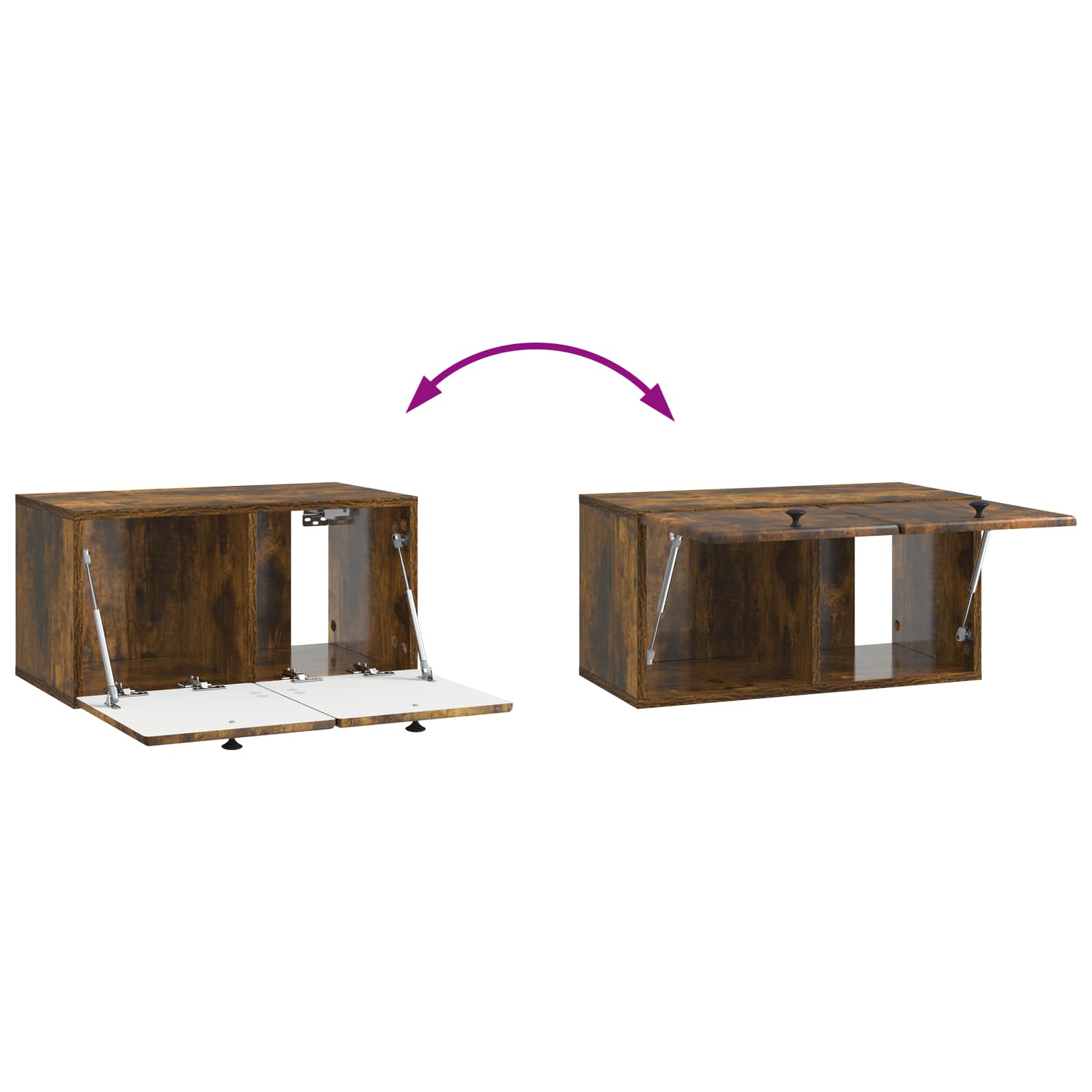 TV ormar za zid 59,5 x 31 x 30 cm Dimljeni hrast