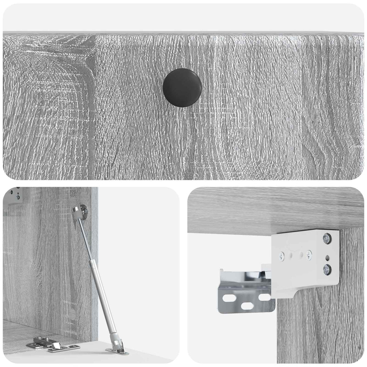 TV ormar za zid 59,5 x 31 x 30 cm Siva Sonoma Konstruirano drvo
