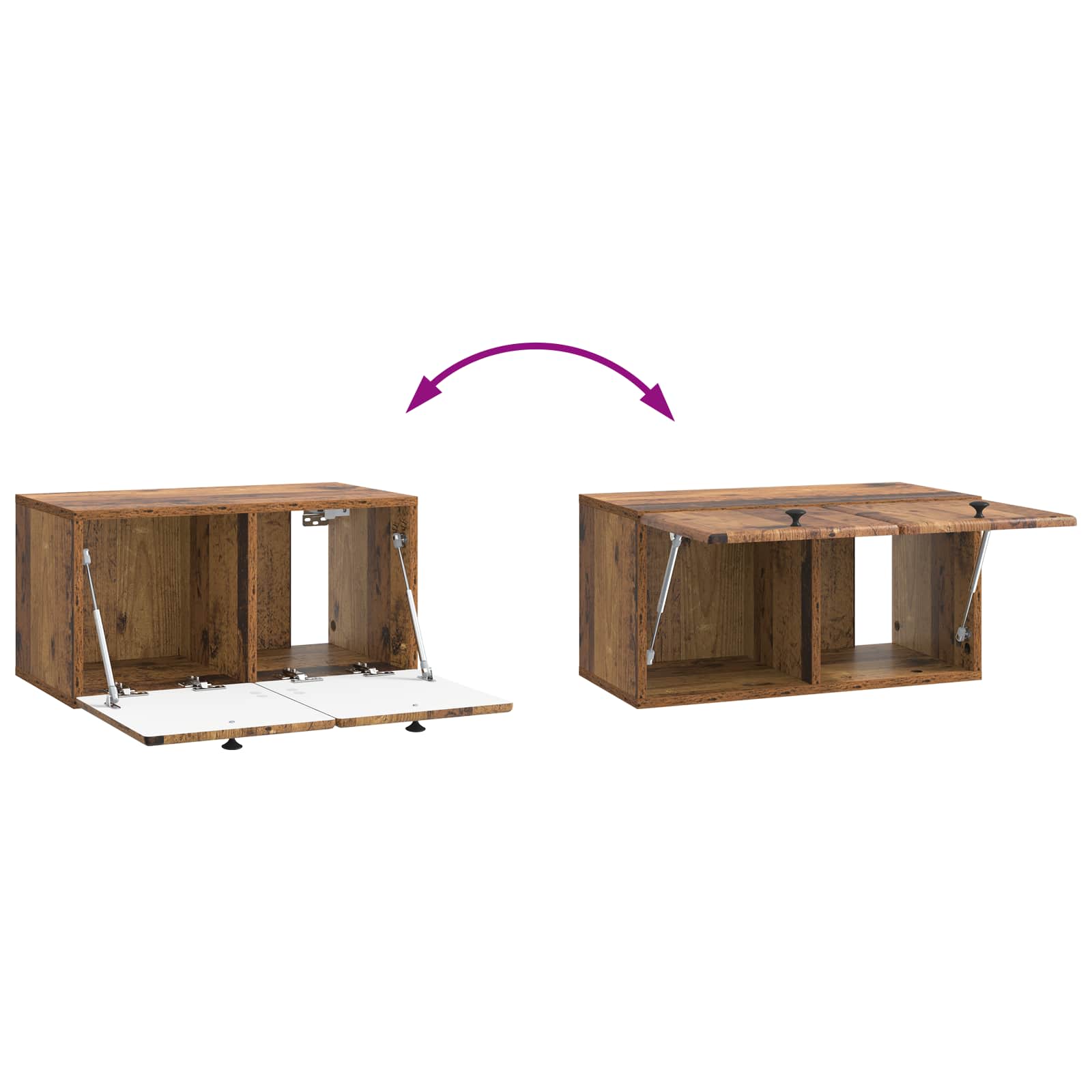 TV ormar za zid 59,5 x 31 x 30 cm Staro drvo Konstruirano drvo