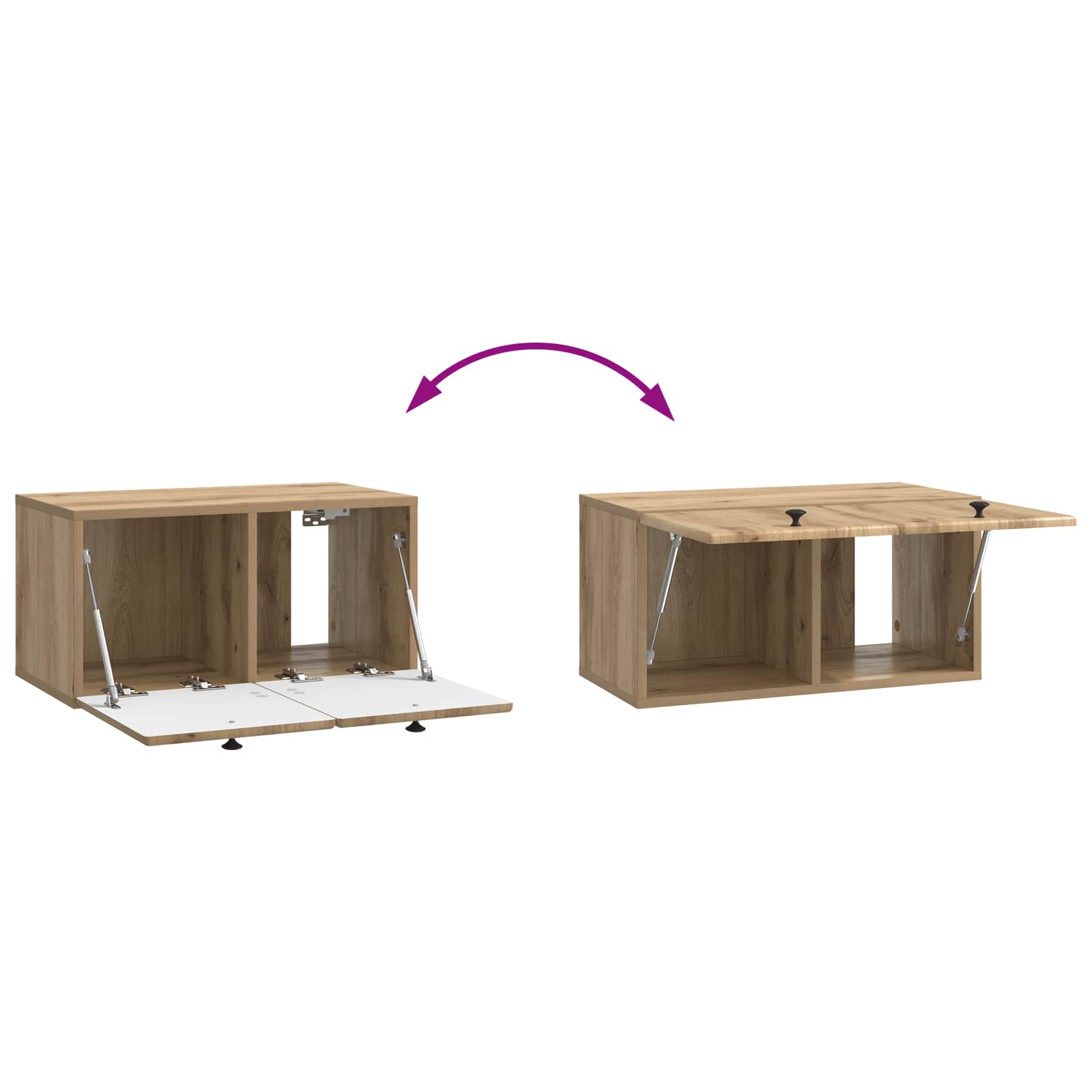 TV ormar za zid 59,5 x 31 x 30 cm Hrast artisan