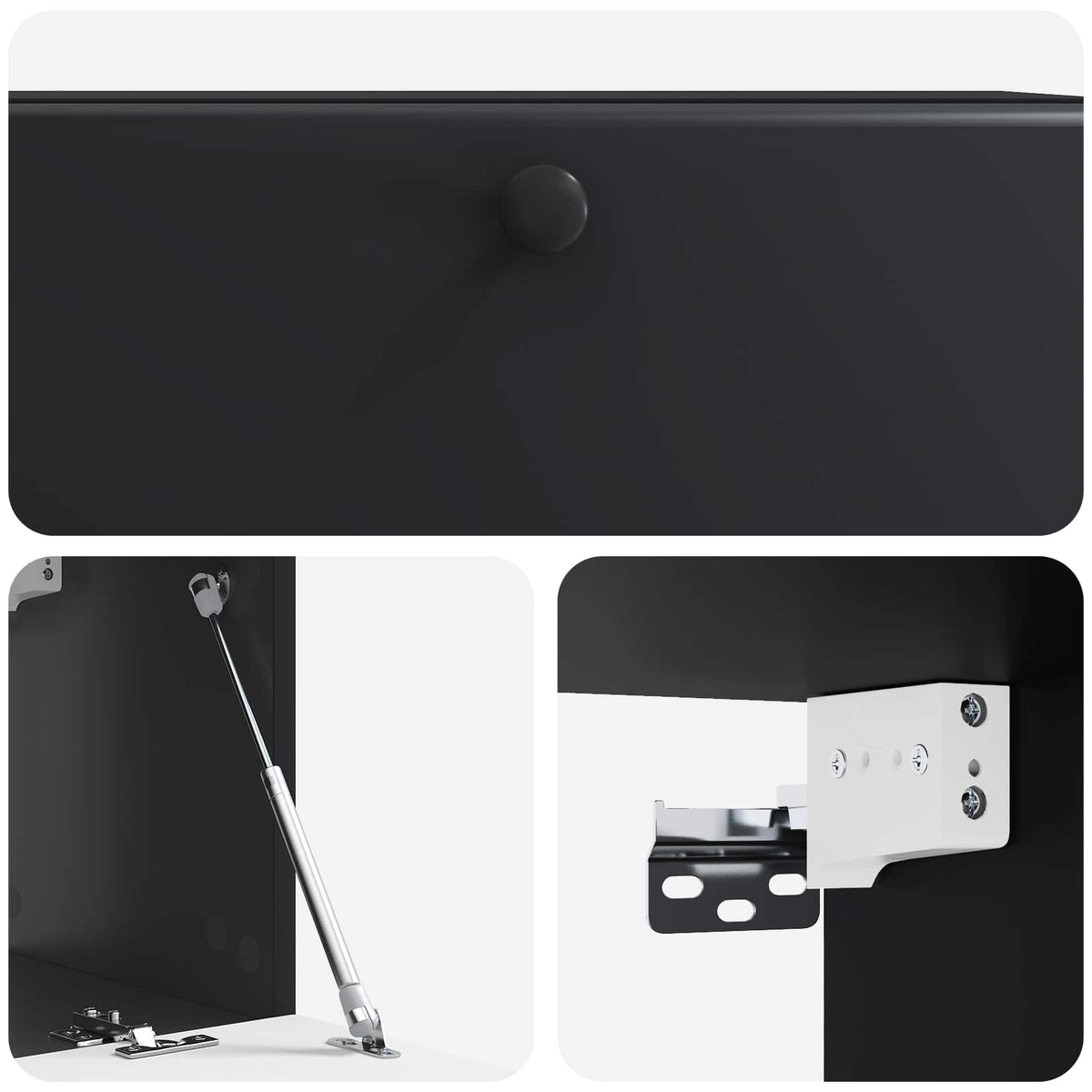 TV ormar za zid 78,5 x 31 x 30 cm Crna Konstruirano drvo Zidne