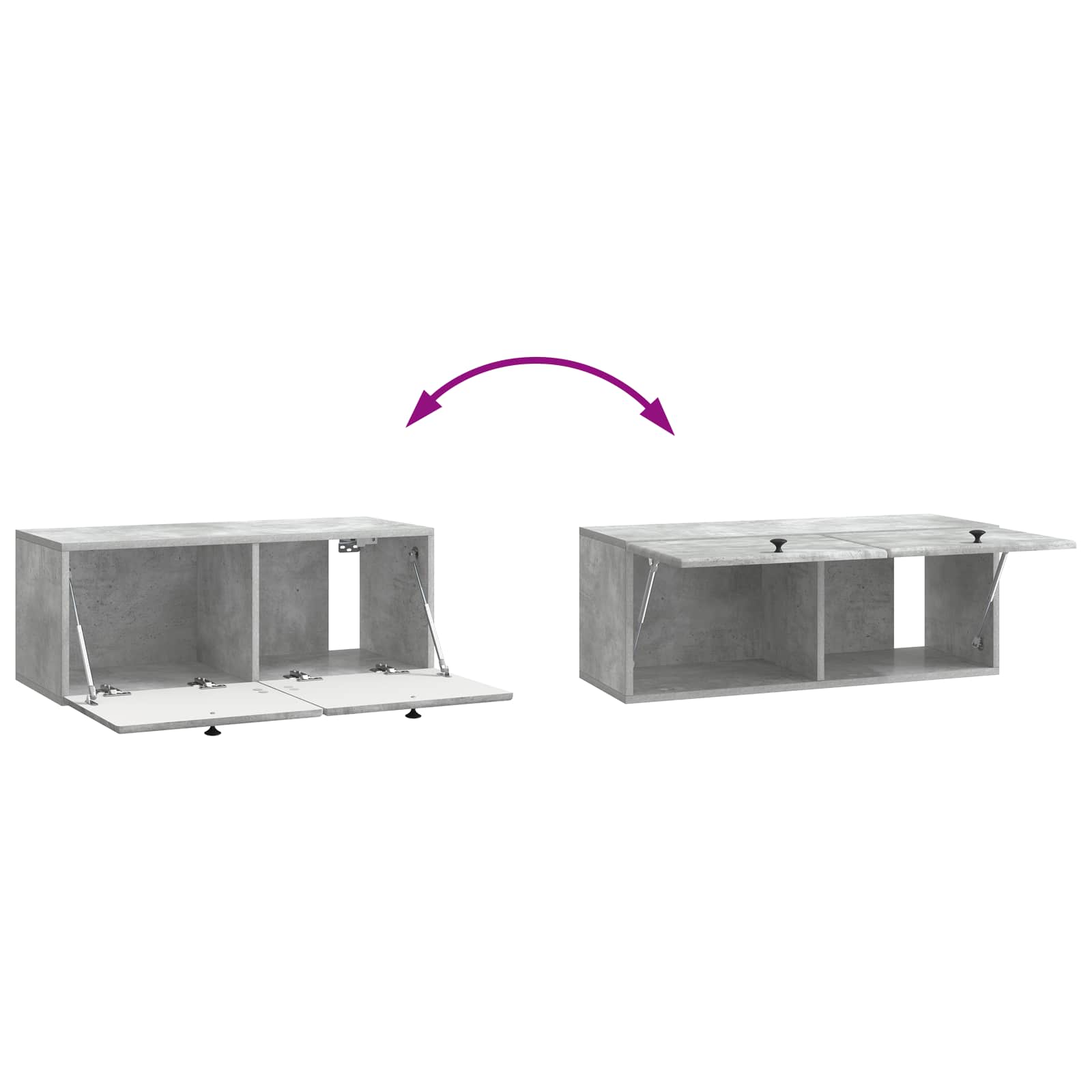 TV ormar za zid 78,5 x 31 x 30 cm Betonska siva
