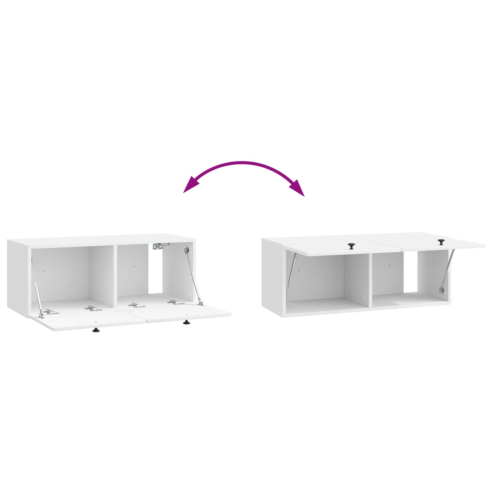 TV ormar za zid 78,5 x 31 x 30 cm Bijela visokog sjaja