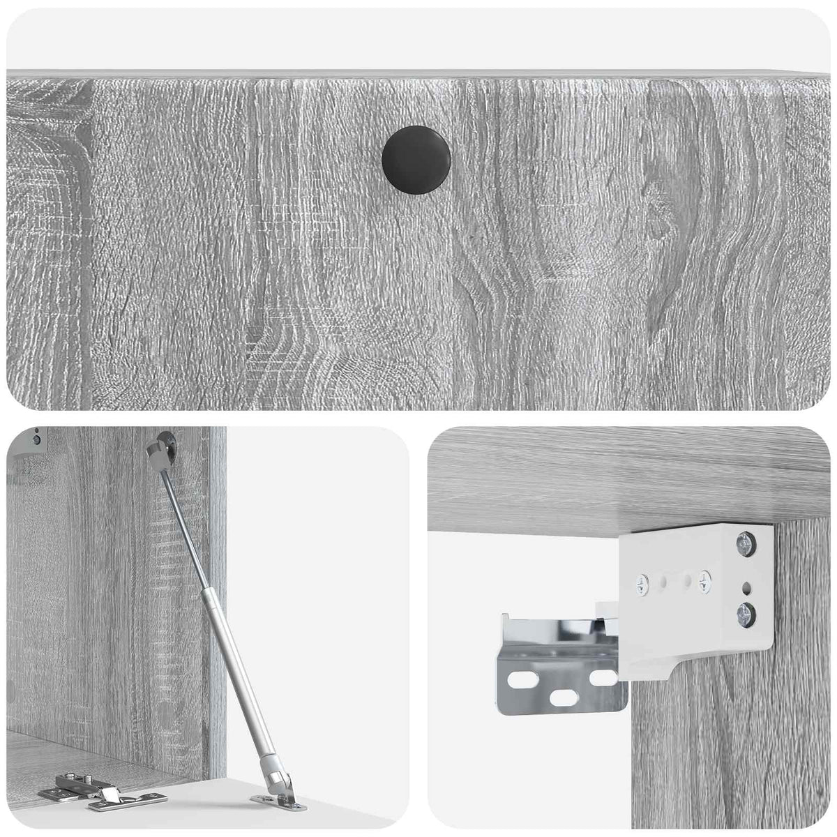 TV ormar za zid 78,5 x 31 x 30 cm Siva Sonoma Konstruirano drvo