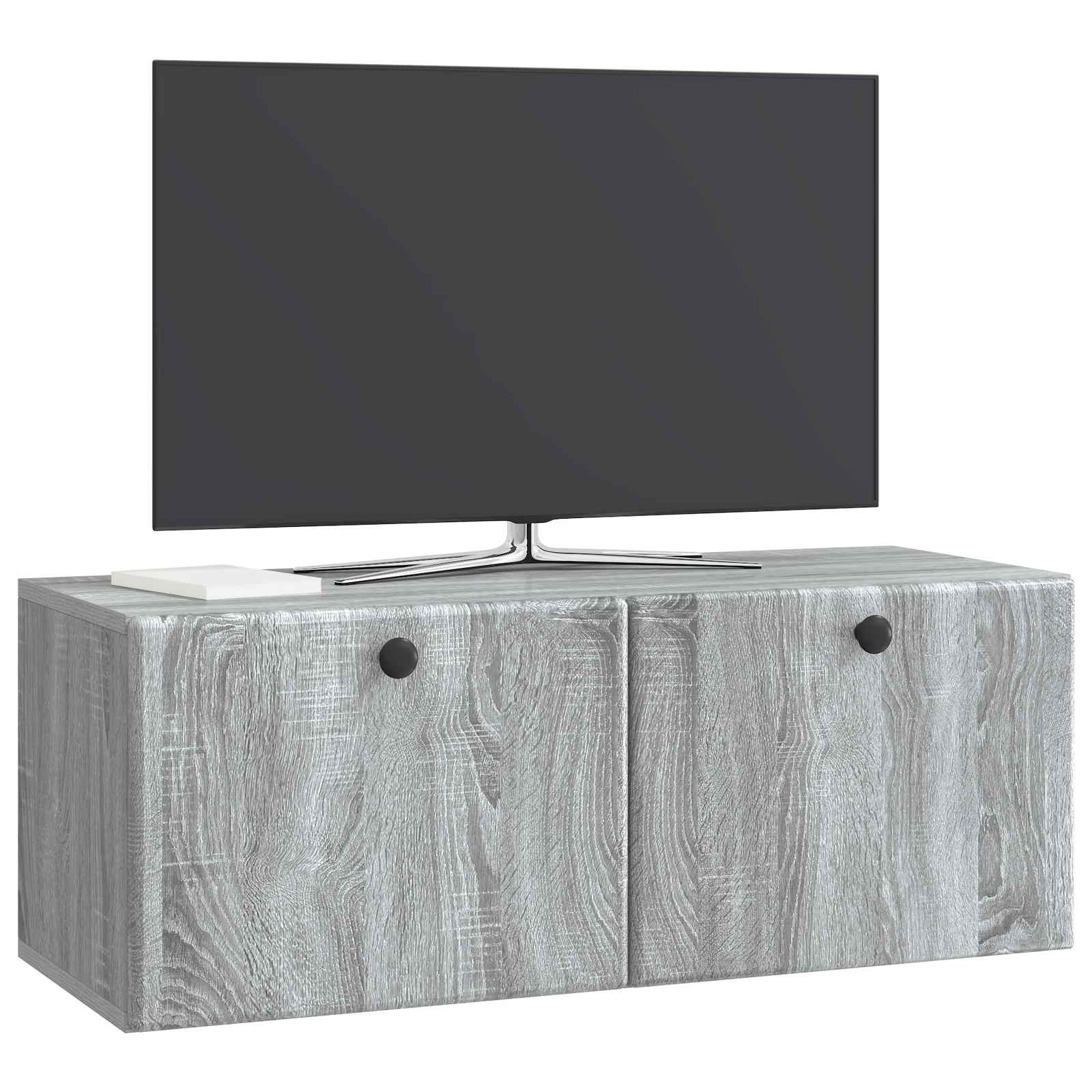TV ormar za zid 78,5 x 31 x 30 cm Siva Sonoma Konstruirano drvo